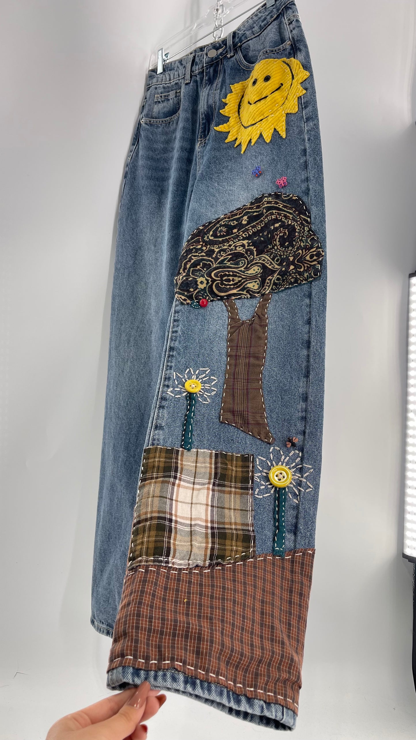 CUSTOM Hand Made Hand Sewn Patchwork Sun Dazed Denims (26)