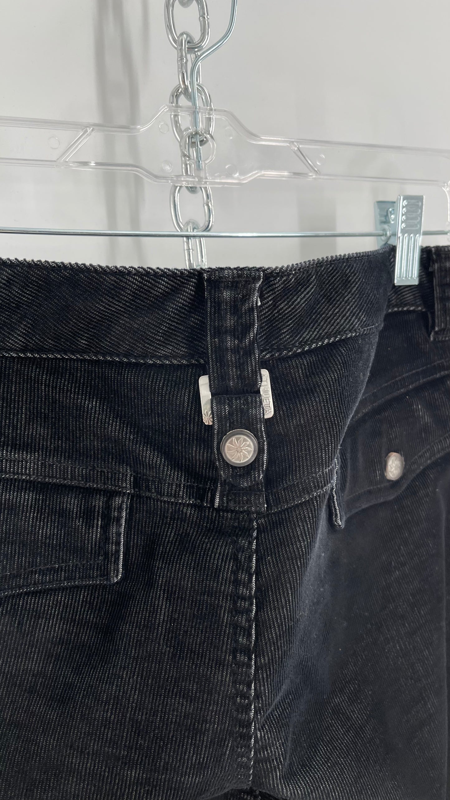 Athleta Black Flare Corduroy Pants (Size 14/L)