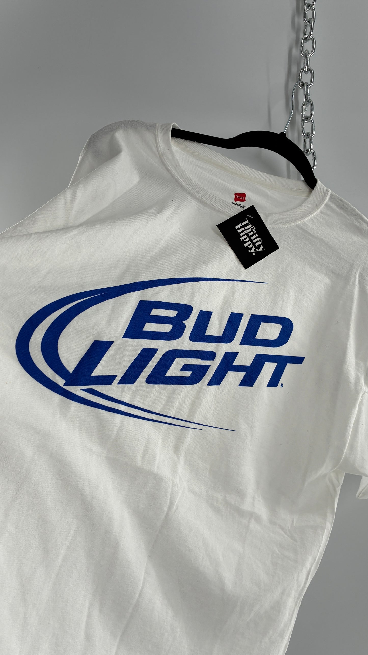 Vintage Bud Light Logo T Shirt (Large)