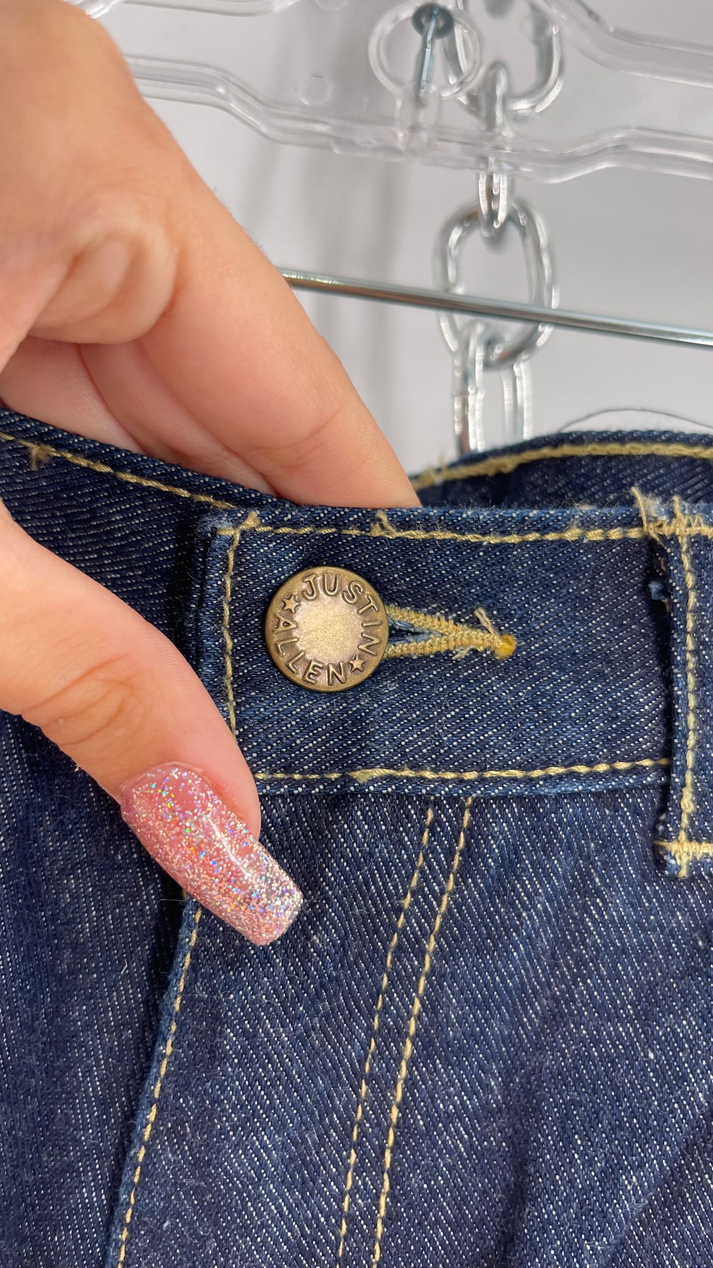 Vintage Justin Allen Dark Wash 70’s-80’s High Waisted Mom Jean (11)