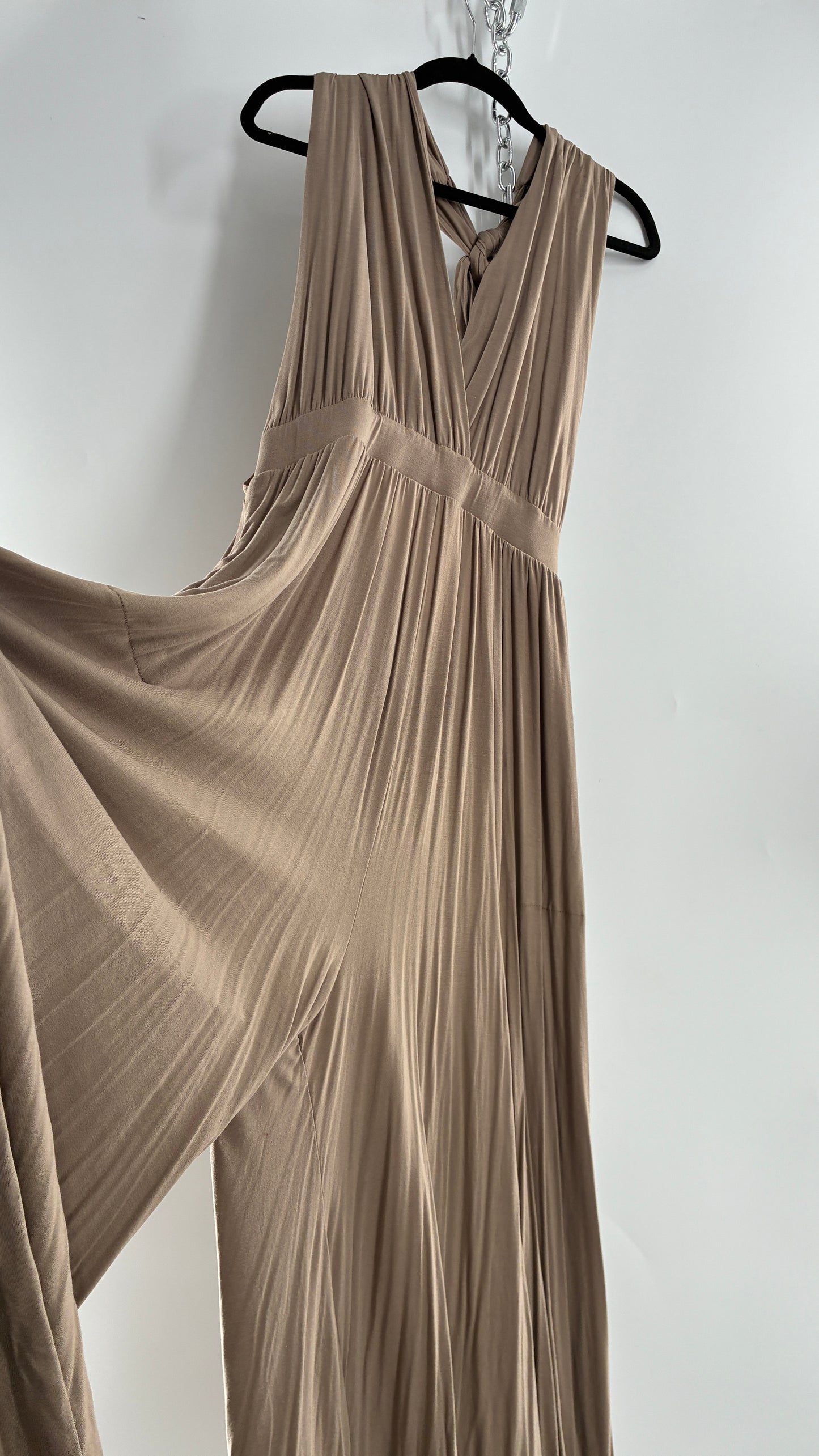 Free People Clay Halter Open Back, Wide Leg Jumpsuit with Tags Attached (XL)