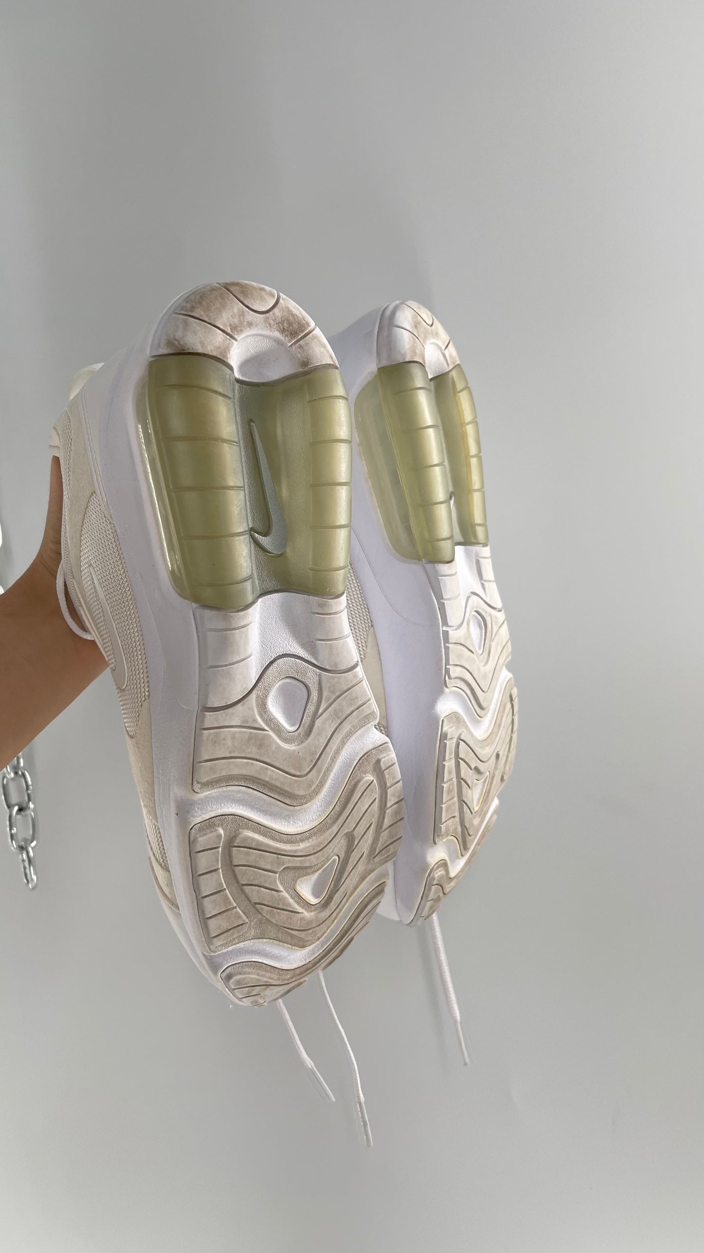 Worn Nike Air 200 Gs Triple White