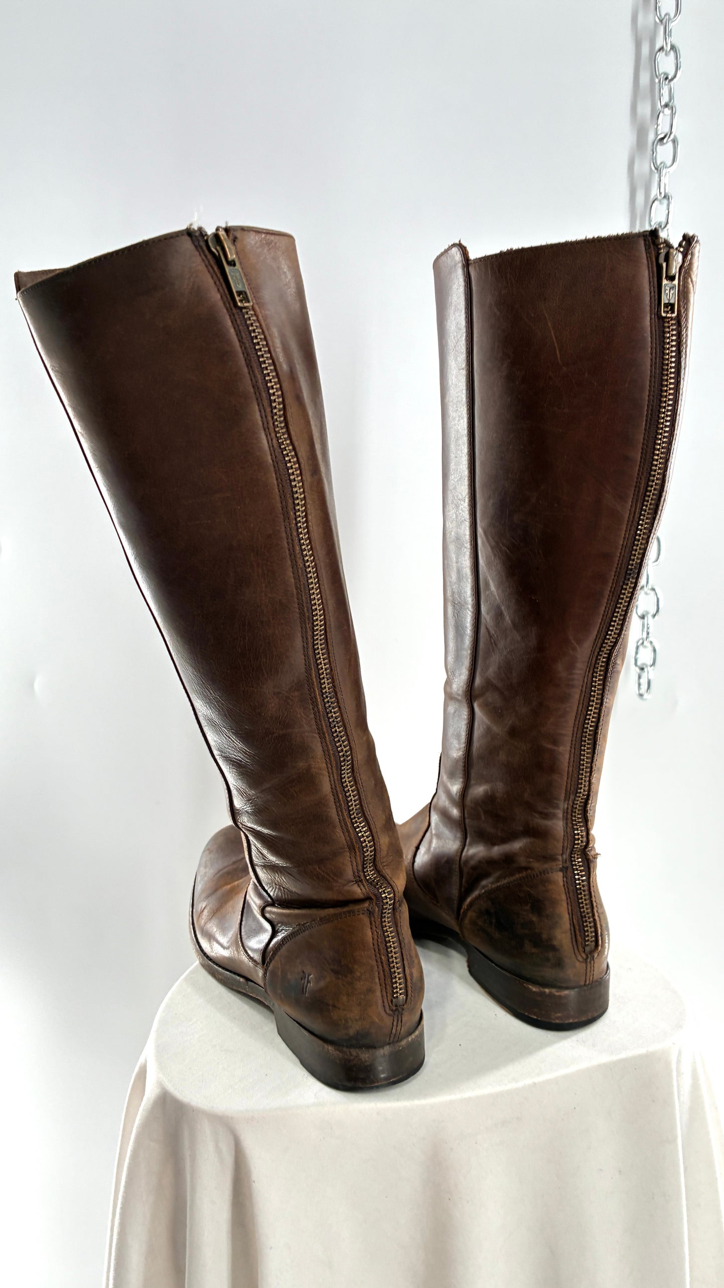 Vintage Distressed FRYE Riding Boots Made in Mexico (8)