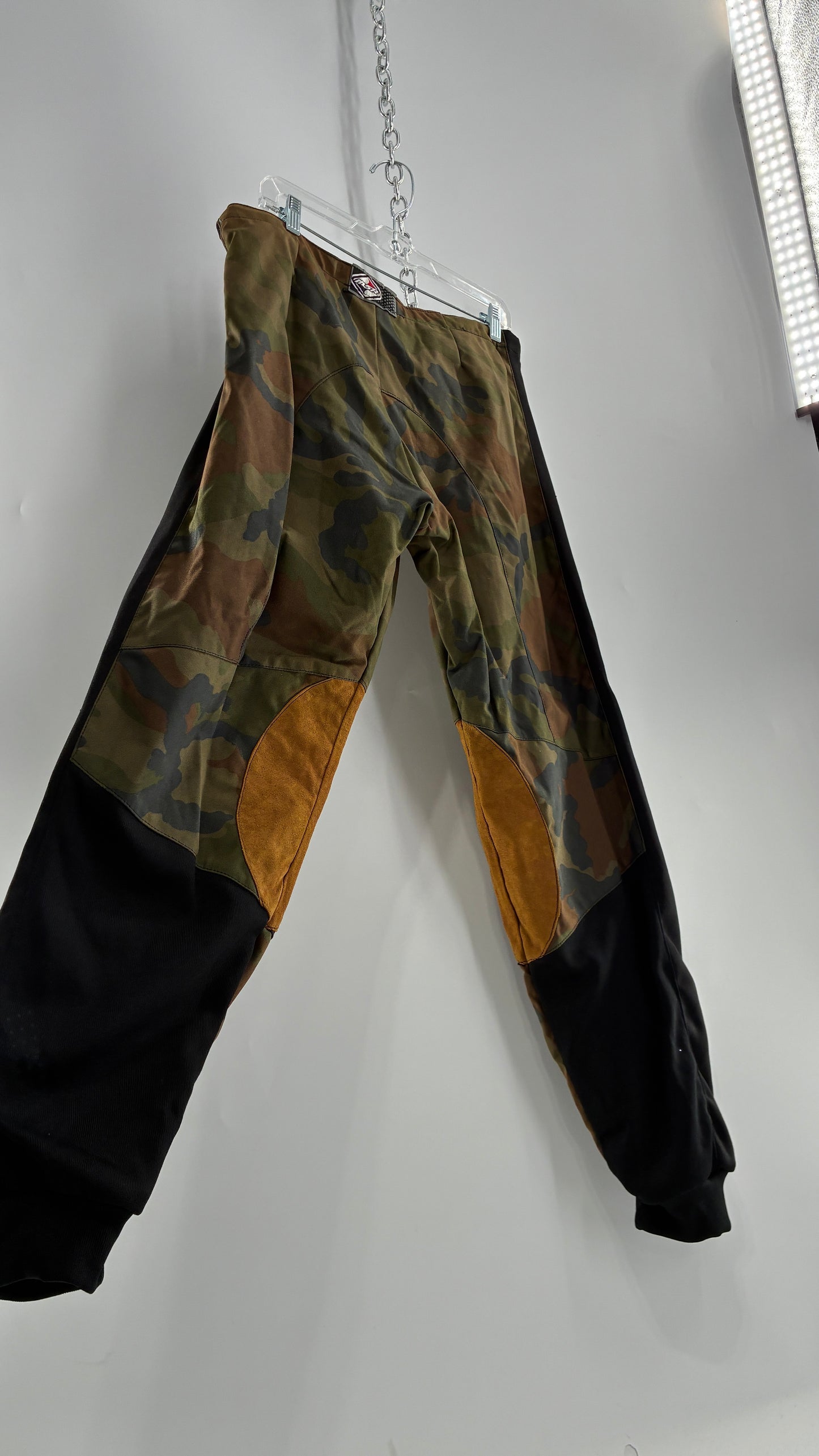 Vintage MSR Moto Camouflage Riding Pants Low Rise Side Buckle (34”)