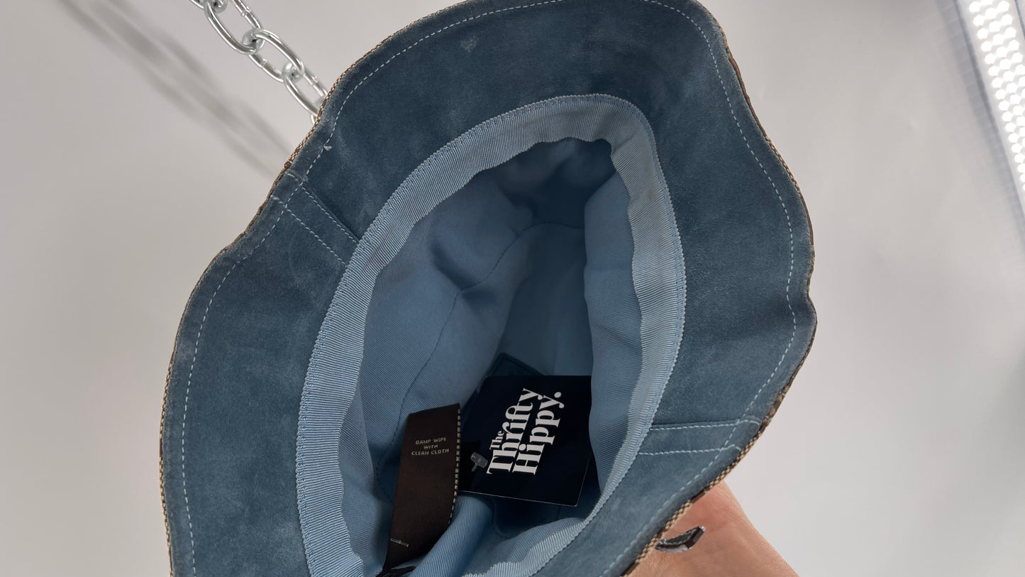 Vintage Coach Logo Patchwork Bucket Hat (Small)