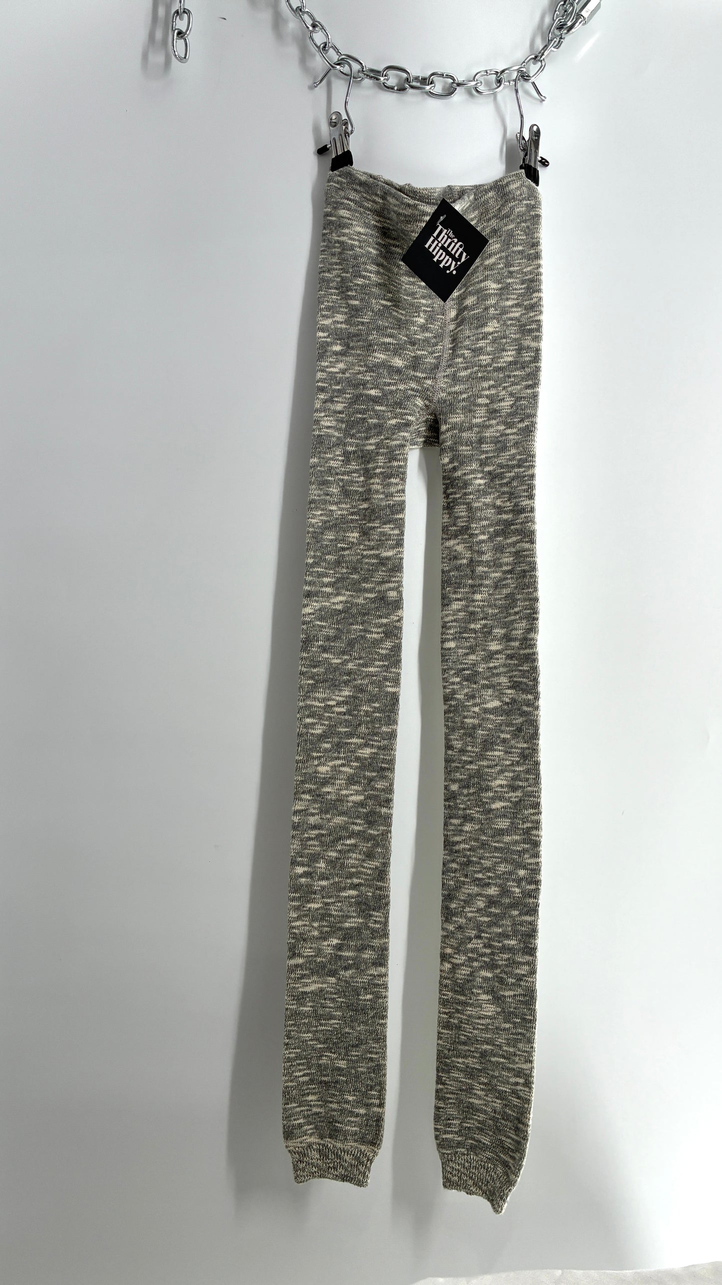 NWOT Grey Thick Knit Footless Tights