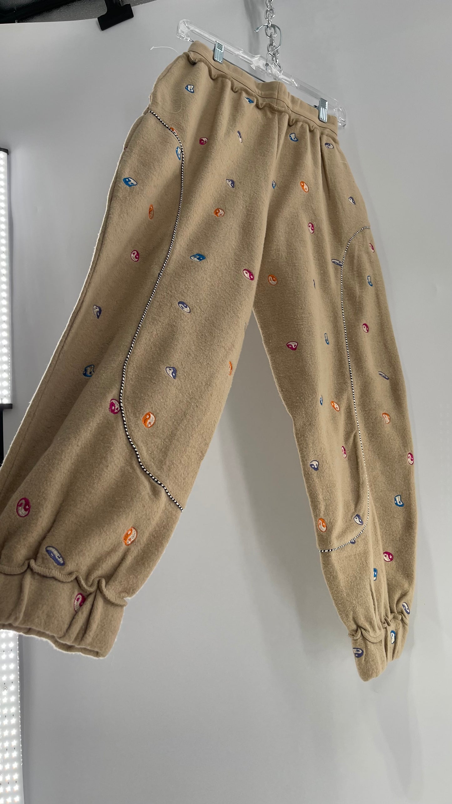 Ying Yang Embroidered Cozy Loungewear Jogger (Extra Small)