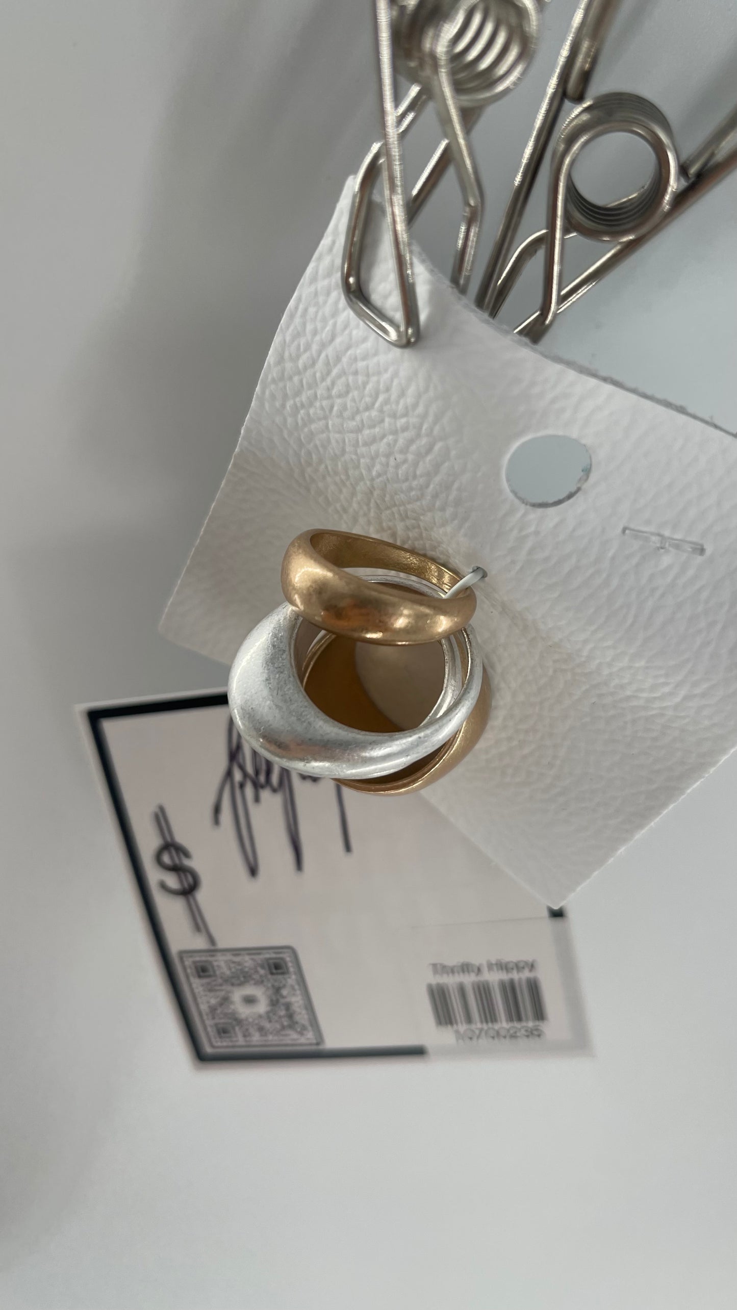 Free People Heavy Duty Mixed Metal Ring Set