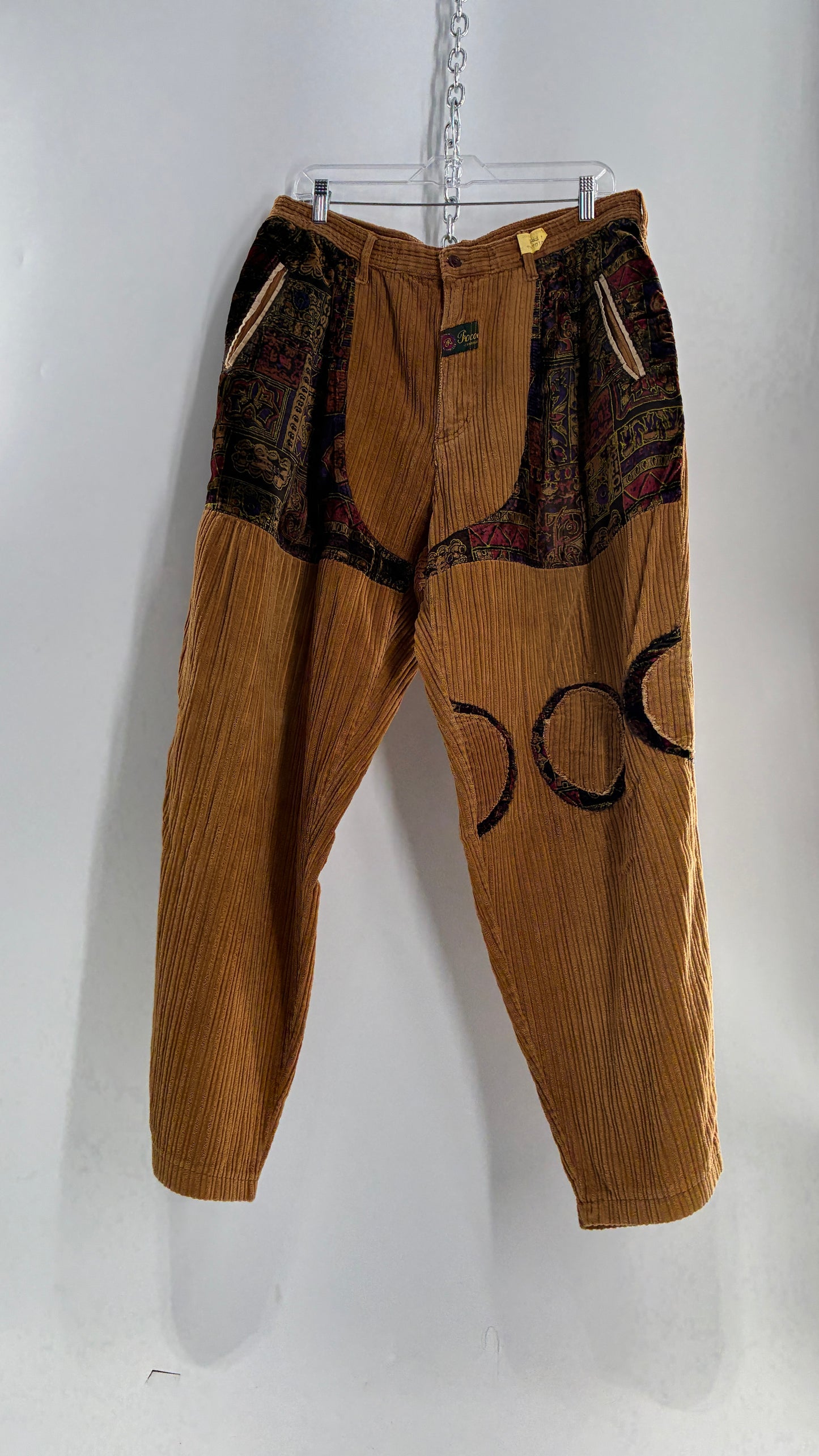 Vintage Men’s 1980s ROCOCO Le Parisien Corduroy Patchwork Pants (Medium)