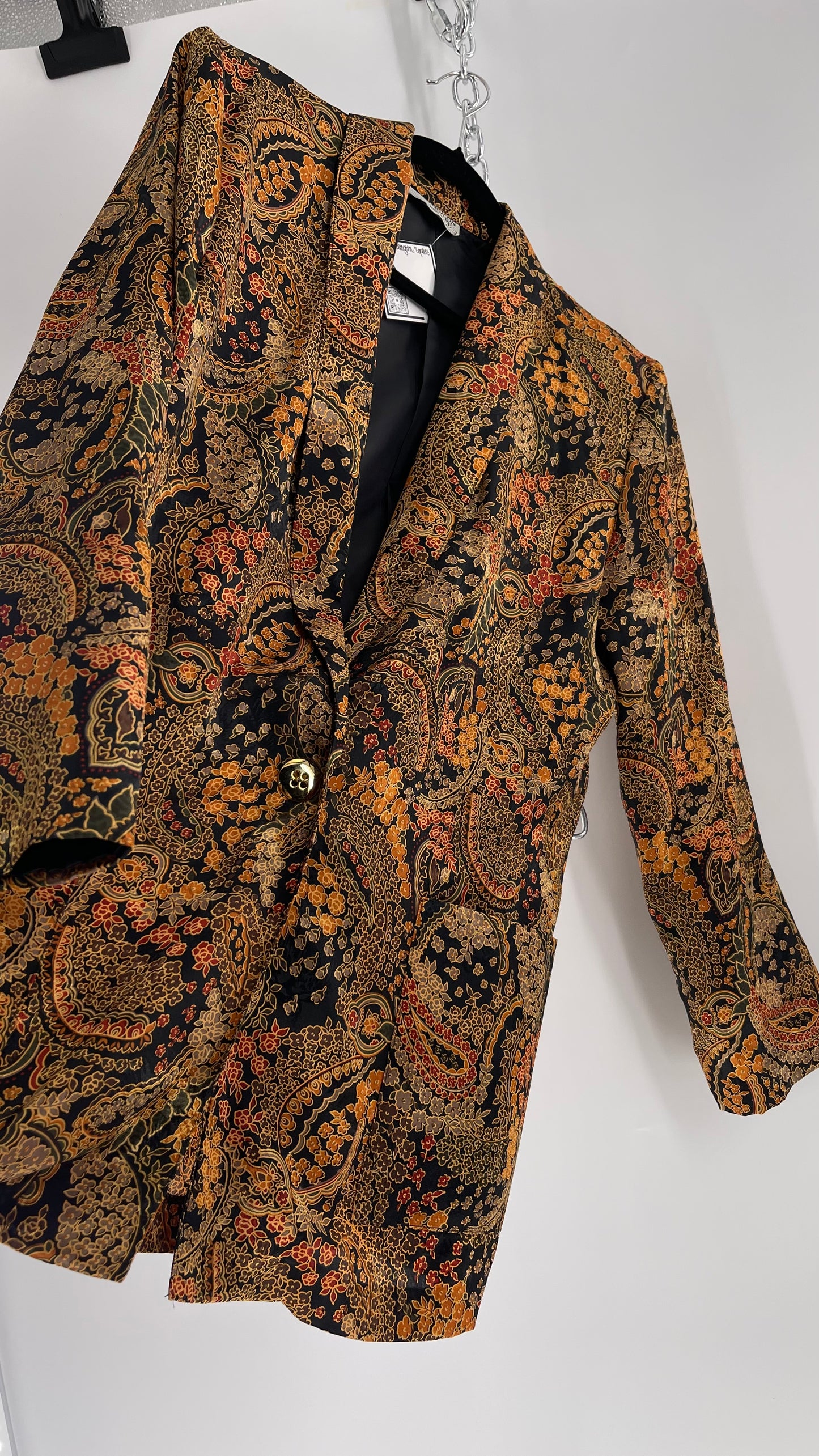 Vintage Kensington 100% Silk Blazer (Medium)