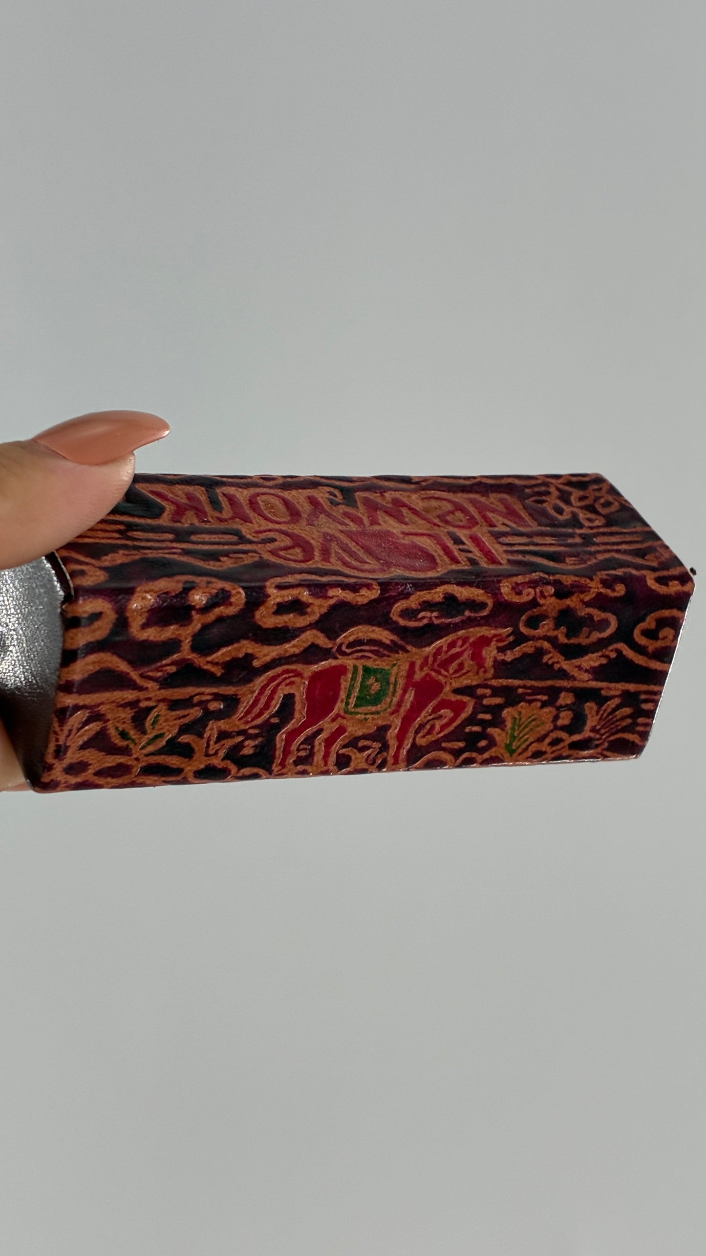 Vintage 1980s I ♥️ NEW YORK Leather Lipstick Case