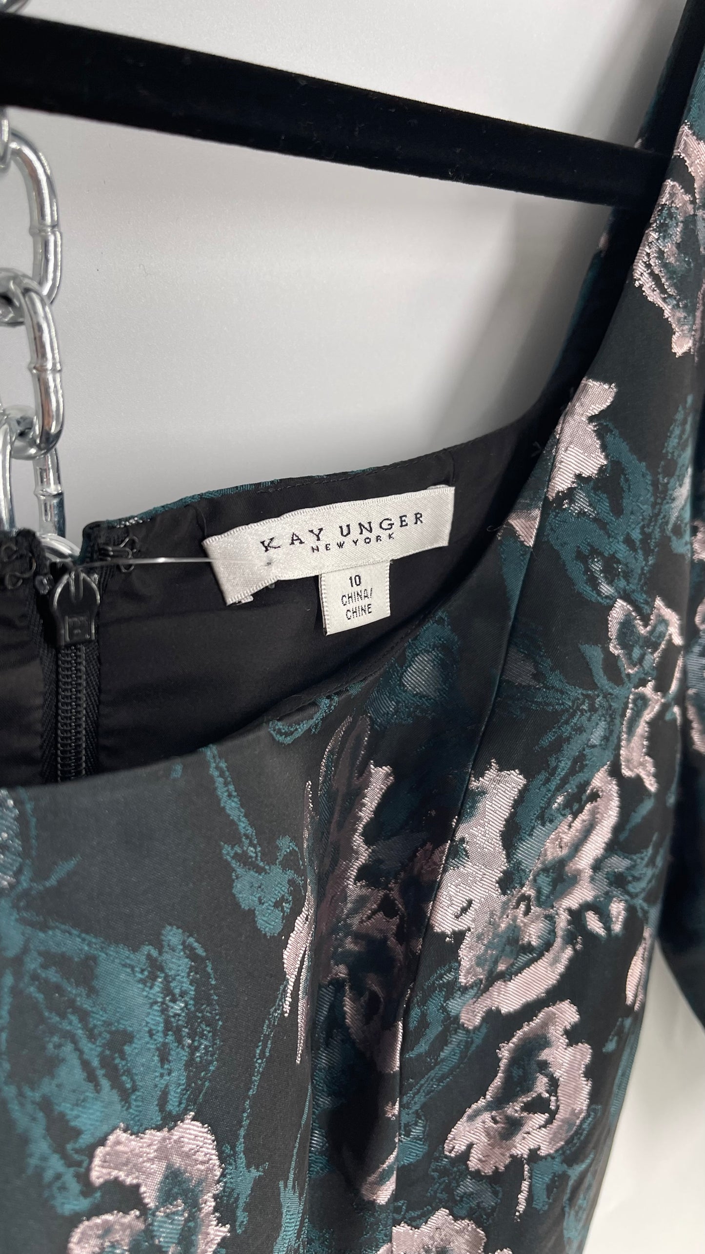 Kay Unger New York Jacquard Tapestry Dress (10)