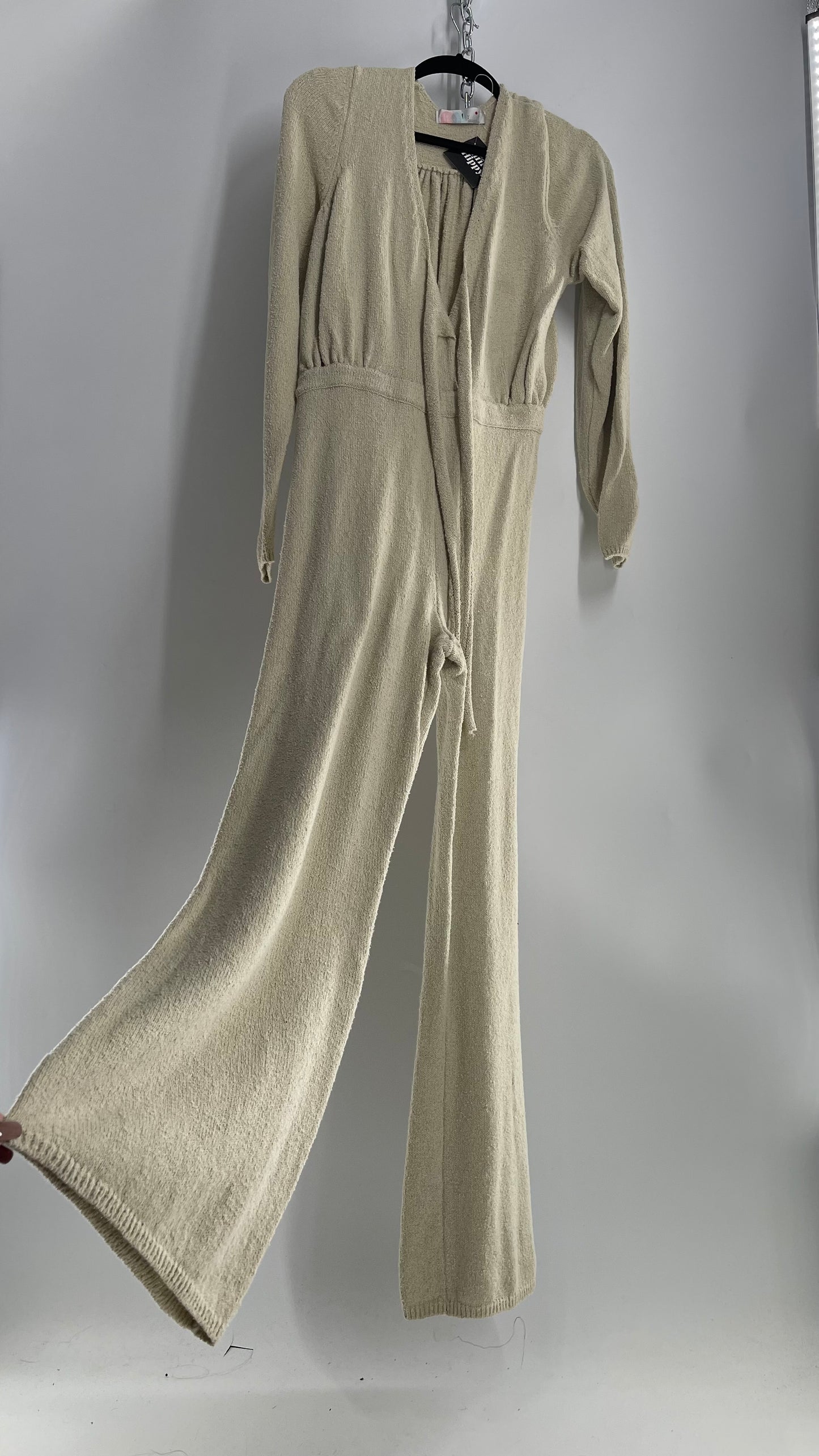 Free People Sage Thick Knit Jumpsuit (Large)