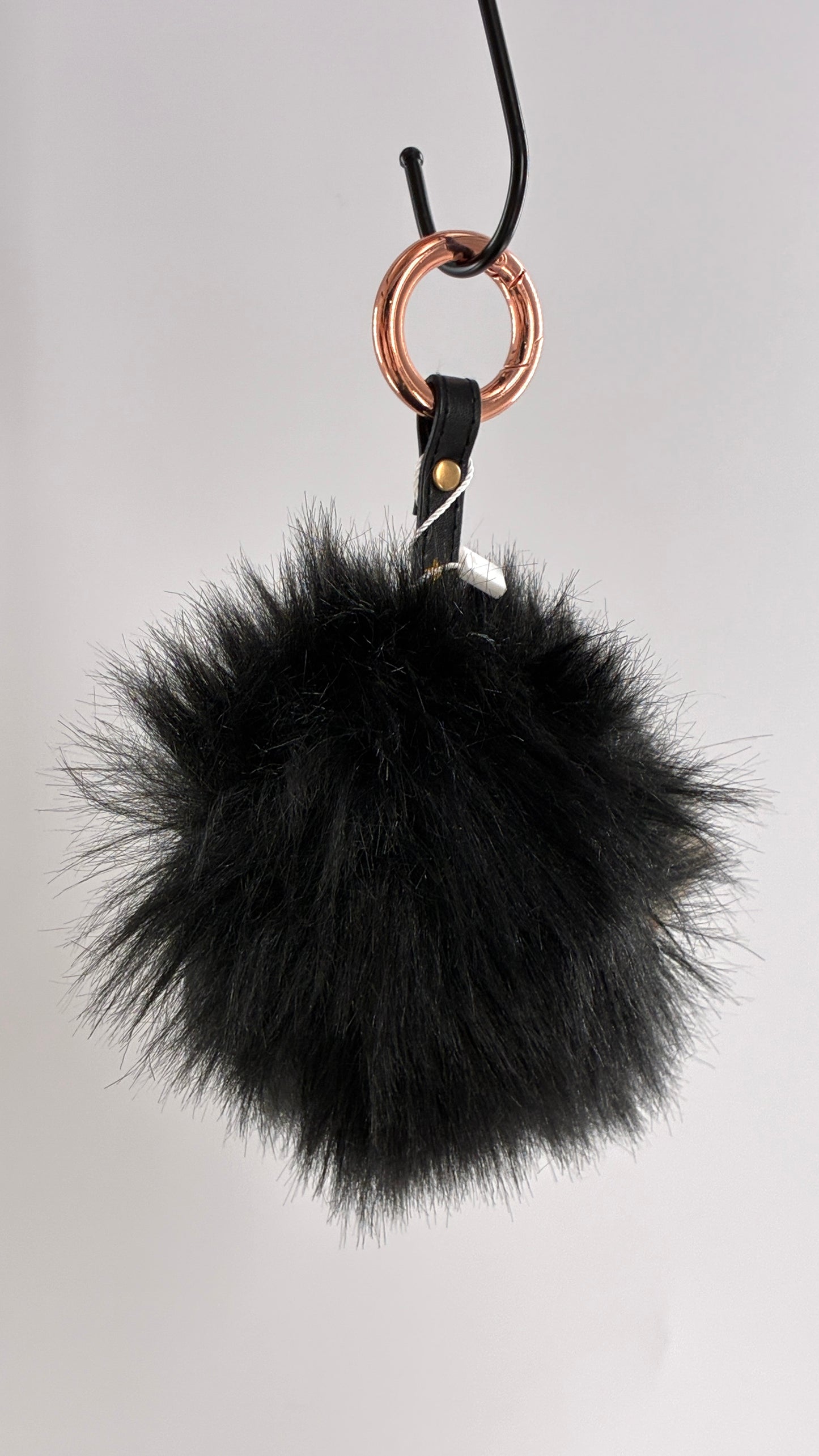 Free People Black Pom Pom Keychain