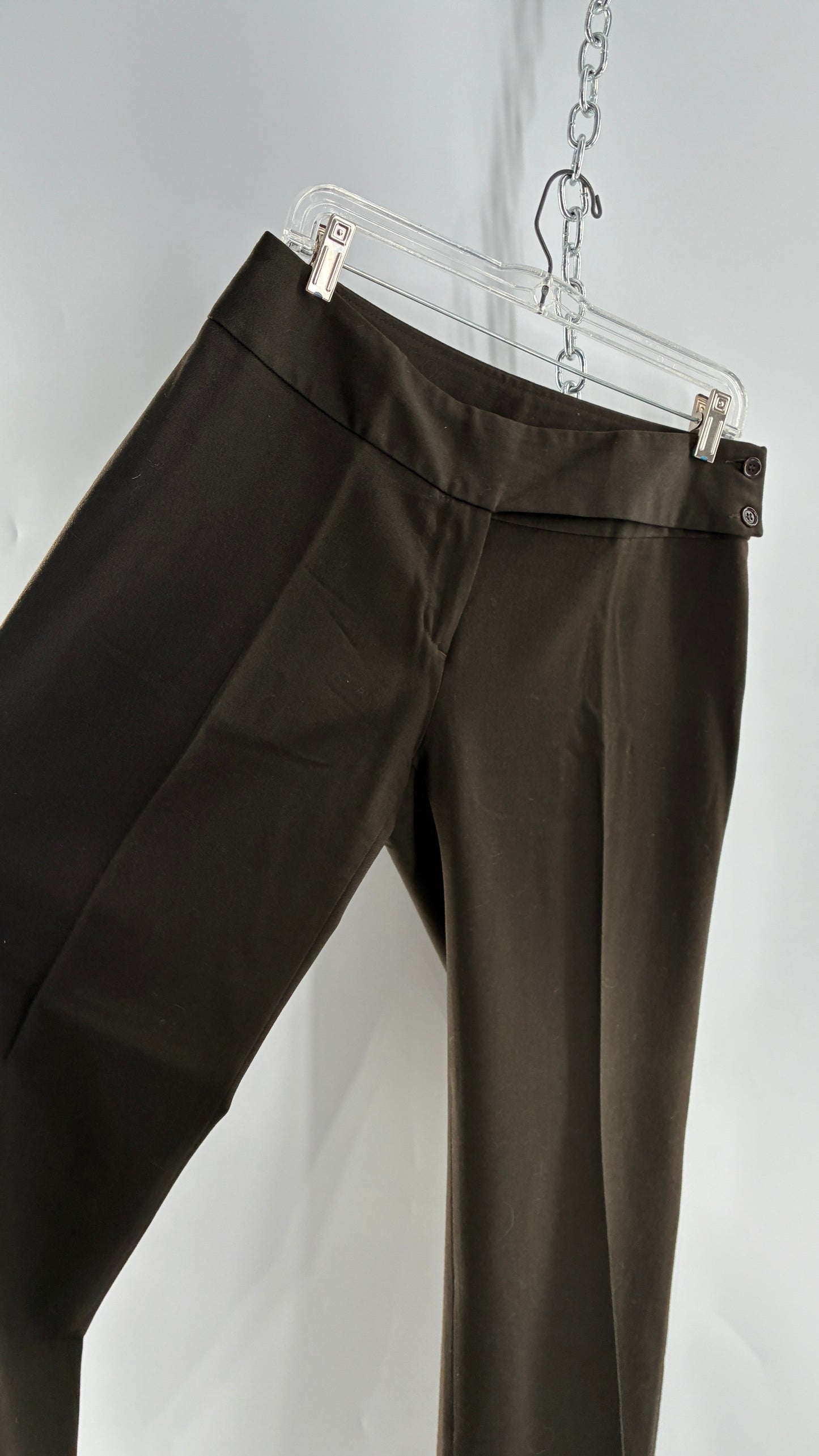 Vintage United Colors of Benneton 98% Pure Virgin Wool Brown Trousers Made in Portugal (44)