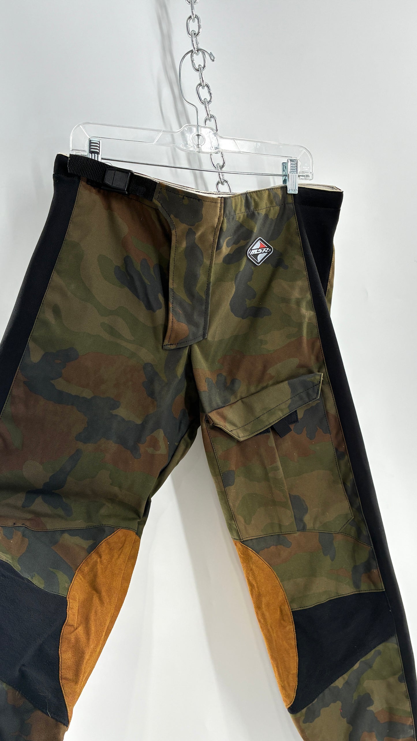 Vintage MSR Moto Camouflage Riding Pants Low Rise Side Buckle (34”)