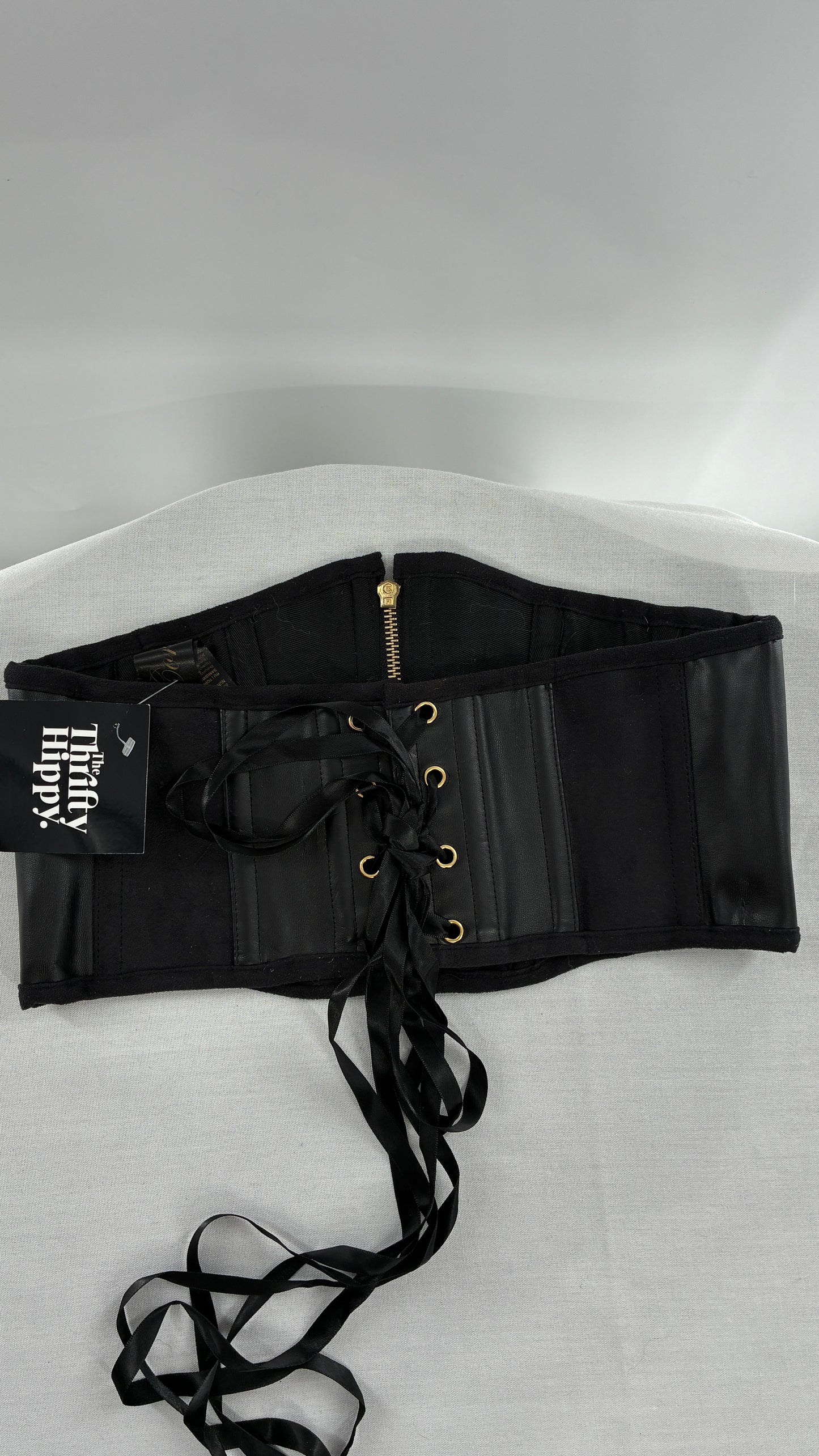 Vintage BACI Lingerie Corseted Zip Front Belt with Boning (Large)