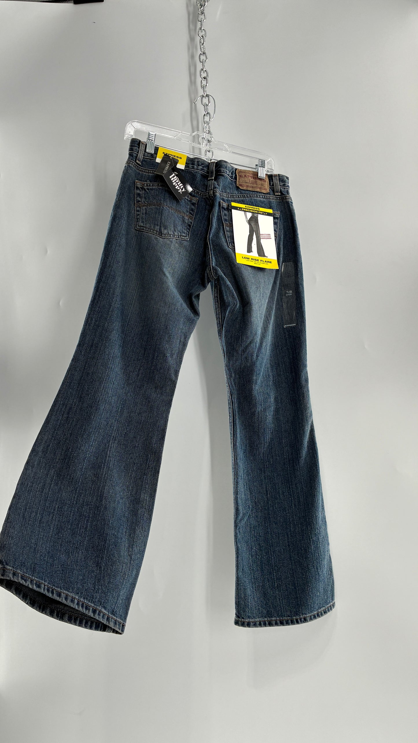 Deadstock Vintage EXPRESS Low Rise Flared Jeans (7/8)