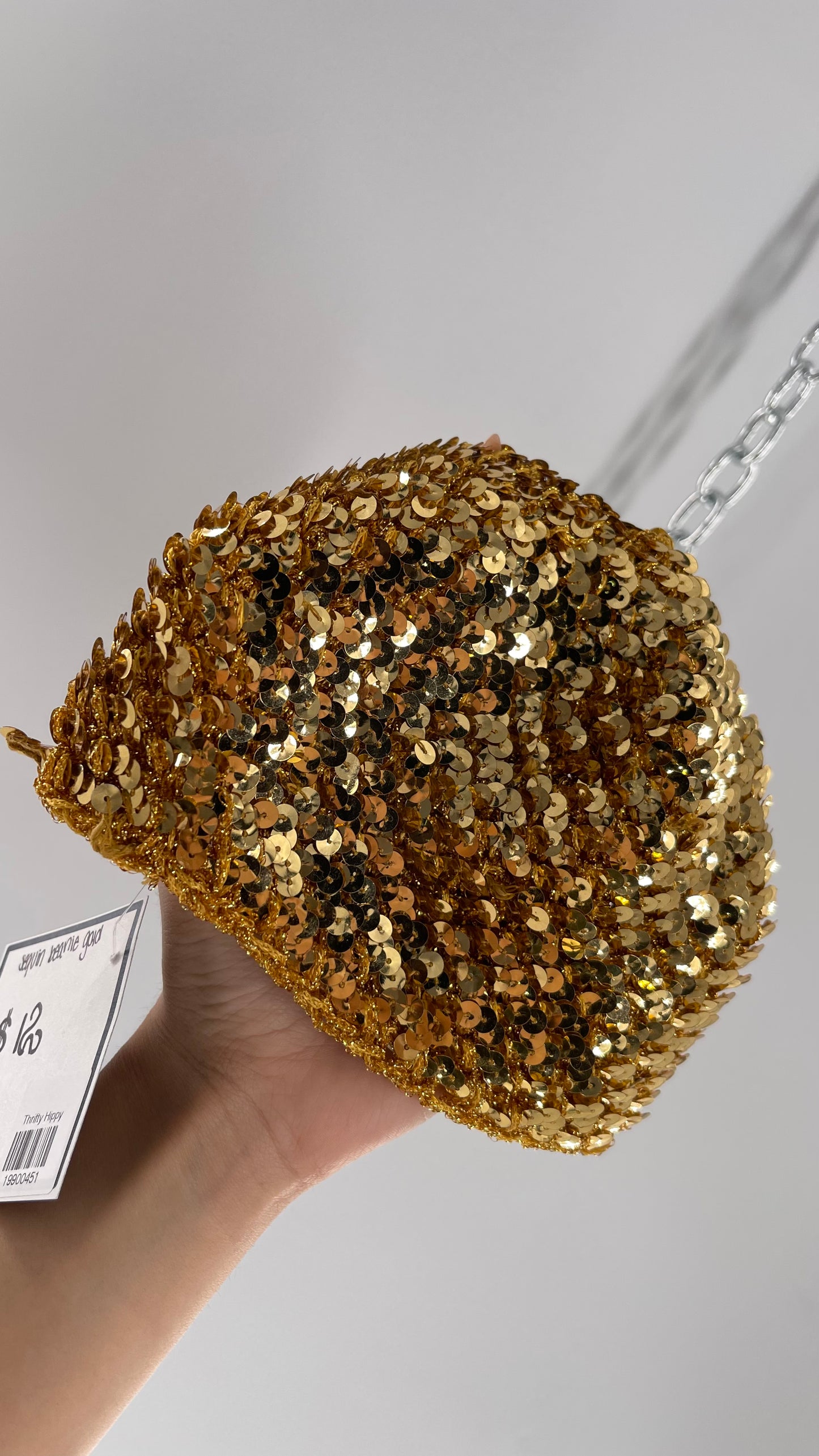 Vintage Gold Sequin Beanie