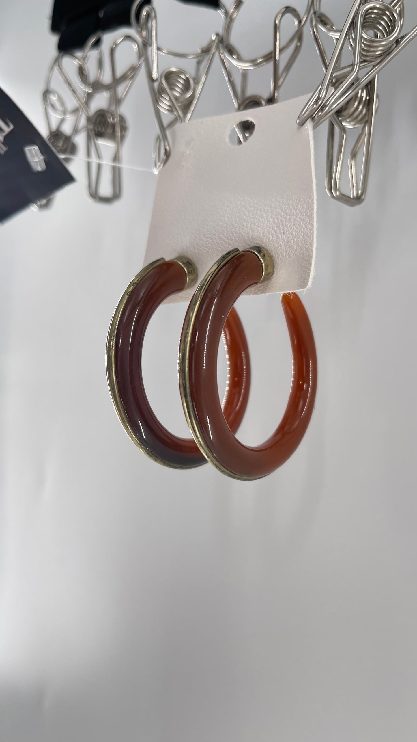 Free People Brown + Brass Hoop Earring
