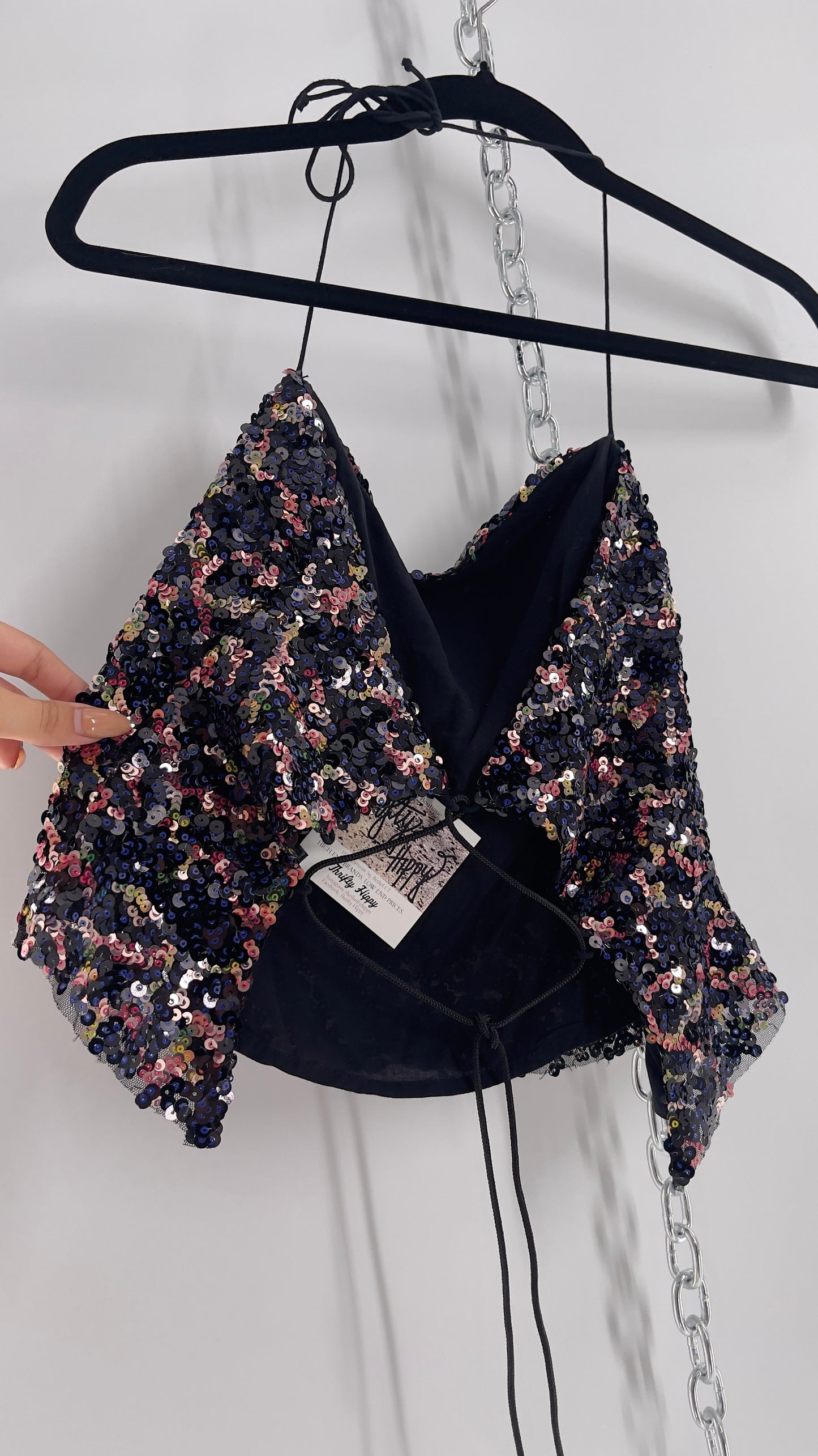 Urban Outfitters Multicolored Sequin Top (Medium)