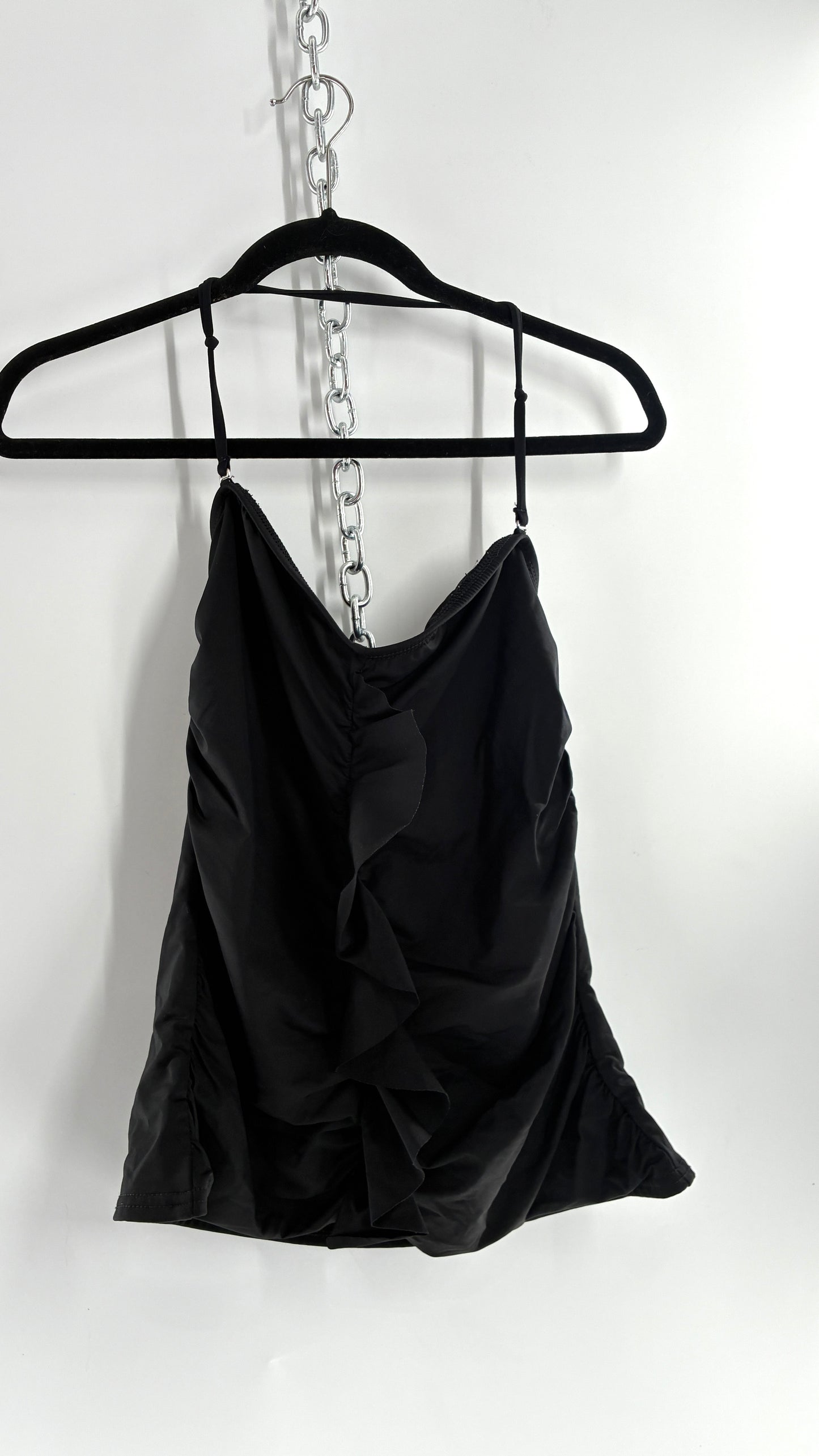 Vintage APT9 Black Sleeveless with Ruffled Detail and Built in Bra (12)