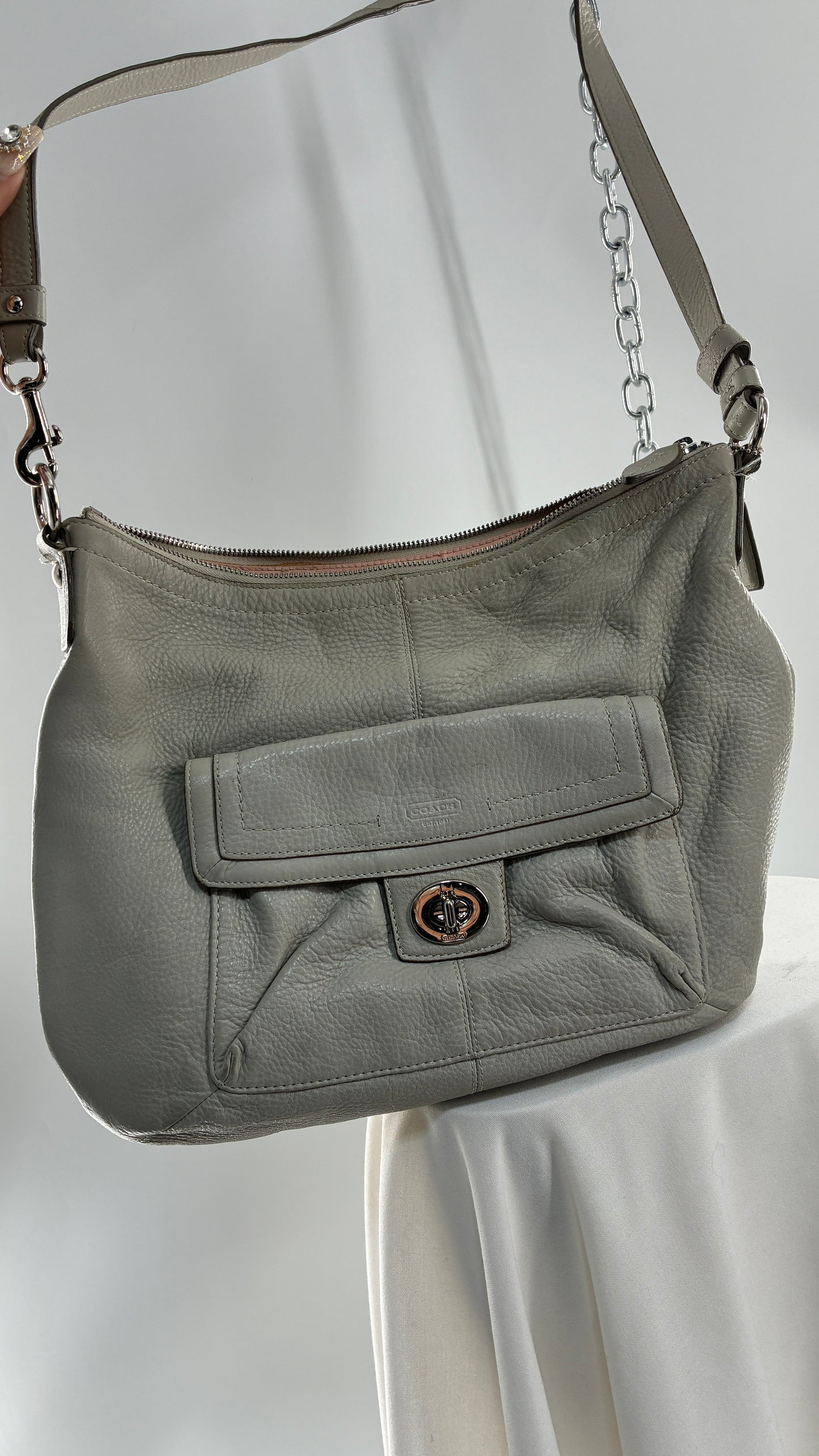 Vintage COACH Penelope Grey Leather Crossbody
