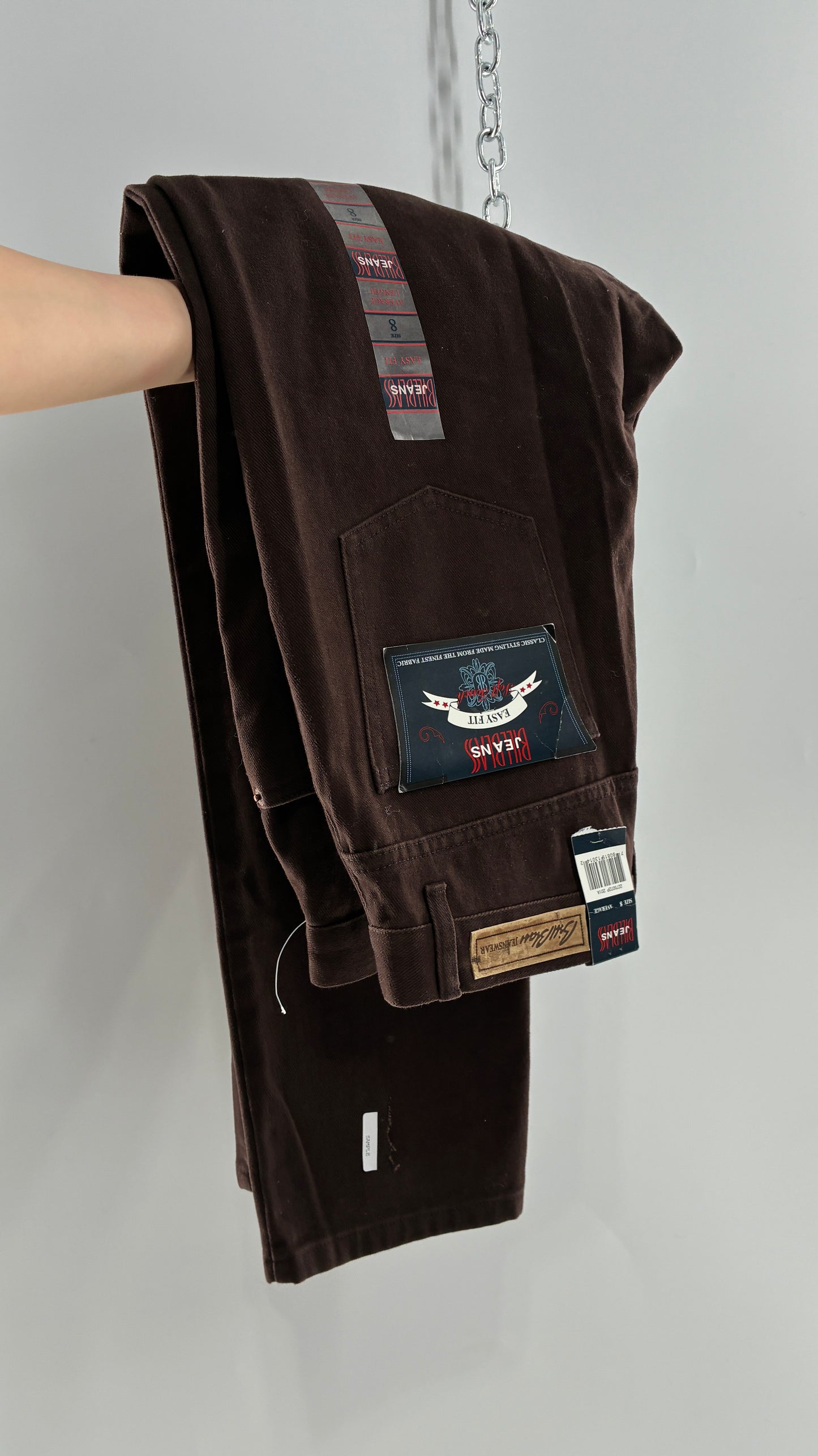 Deadstock Vintage BILL BLASS Brown High Waisted Mom Jeans