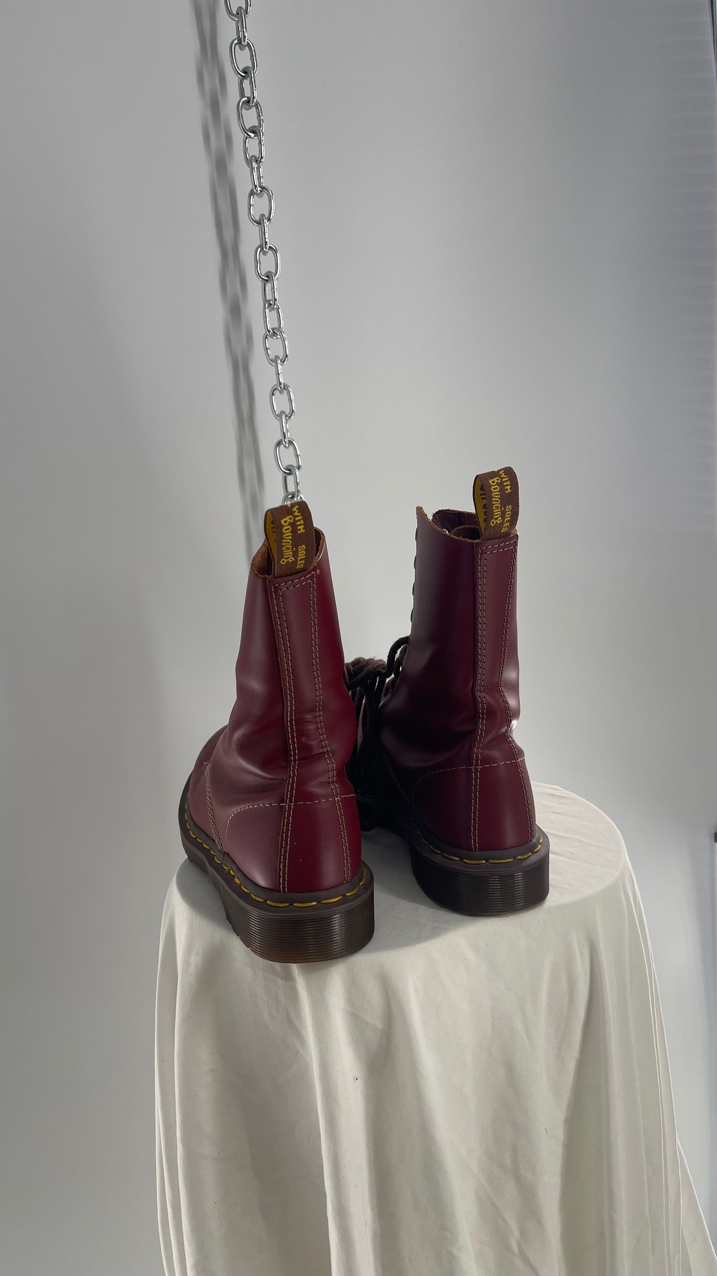 Vintage Dr. Martens 1490 10 Eyelet Oxblood Burgundy/Maroon Red English Boots (Men’s 5)