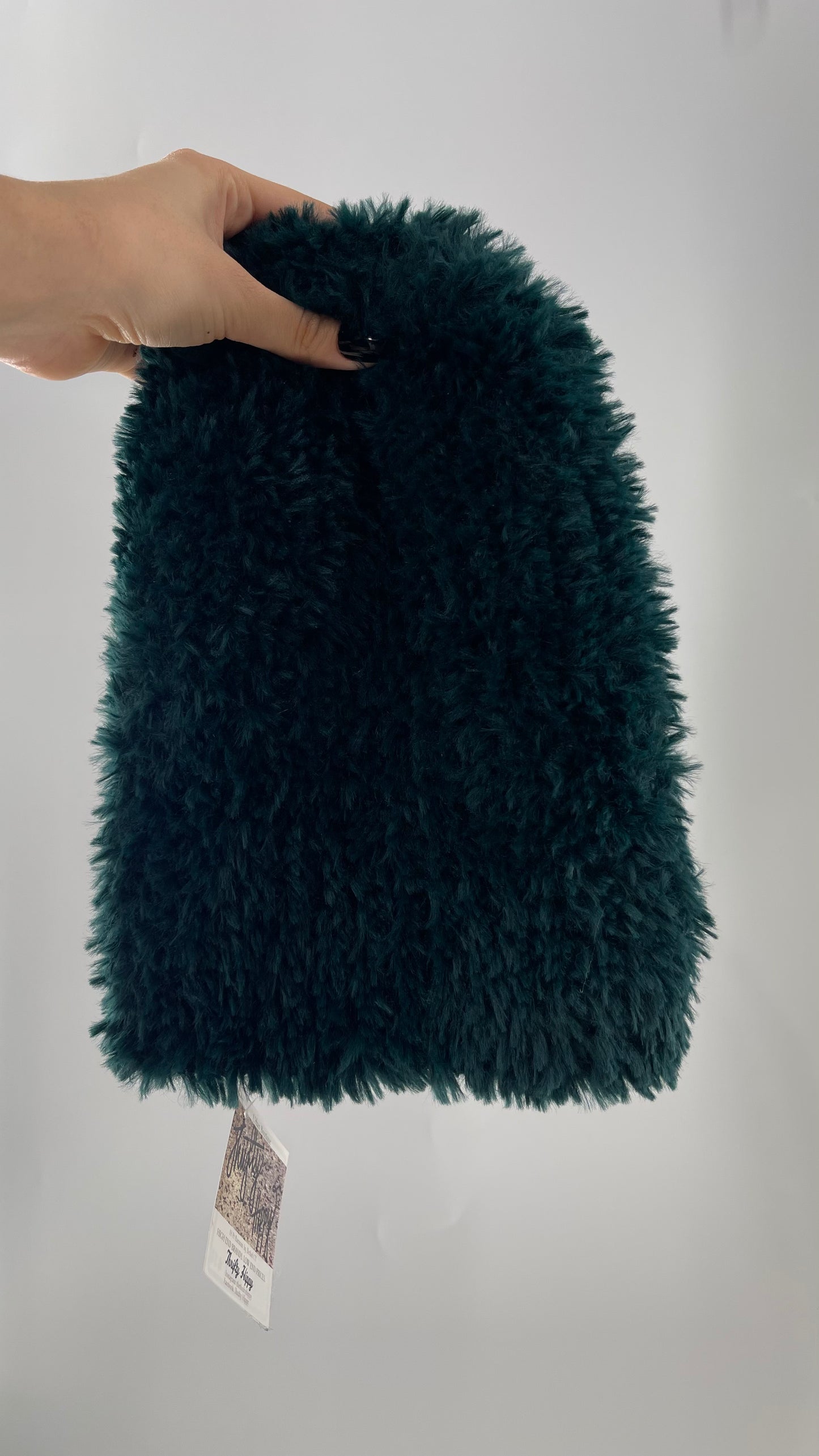 Free People Emerald Green Fuzzy Beanie