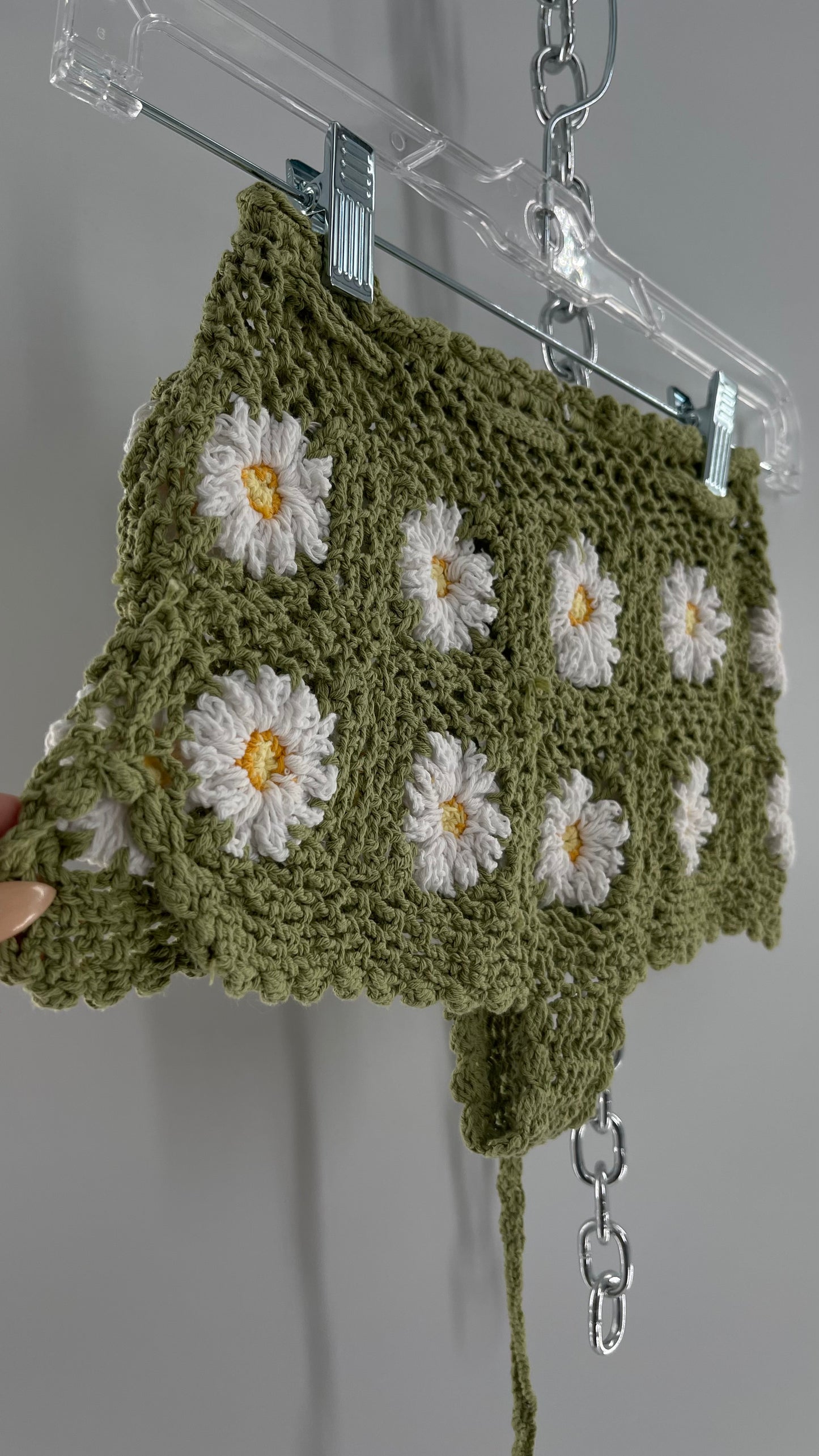 AndiBagus Hand Made Crochet Daisy Fields High Waisted Shorts/Cover Up (XS/S)