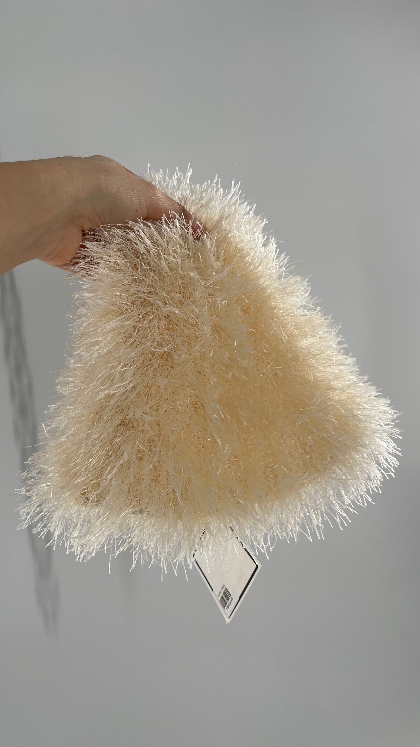 Vintage Ultra Fuzzy Off White Beanie