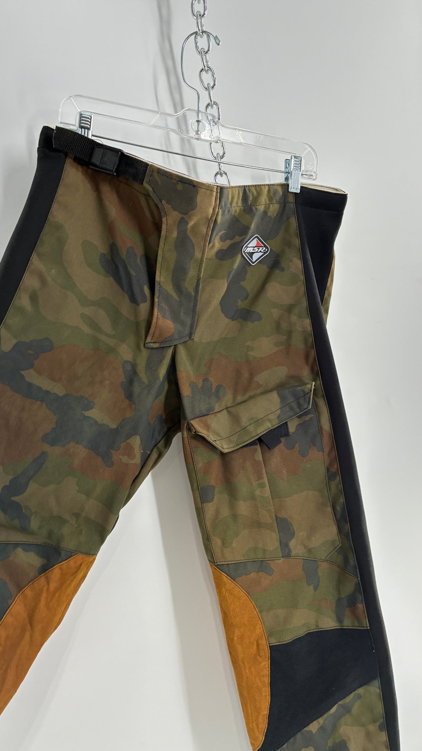 Vintage MSR Moto Camouflage Riding Pants Low Rise Side Buckle (34”)