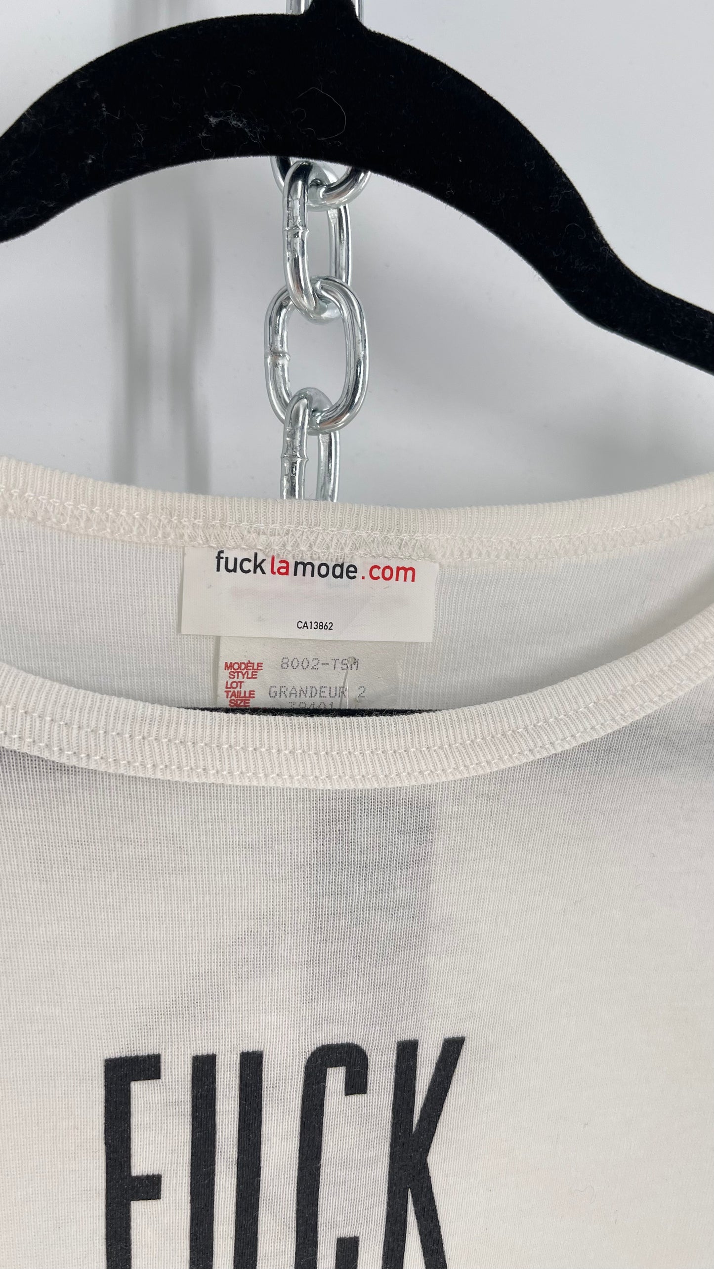Deadstock Vintage Fuck La Mode T Shirt with Tags Attached (Large)
