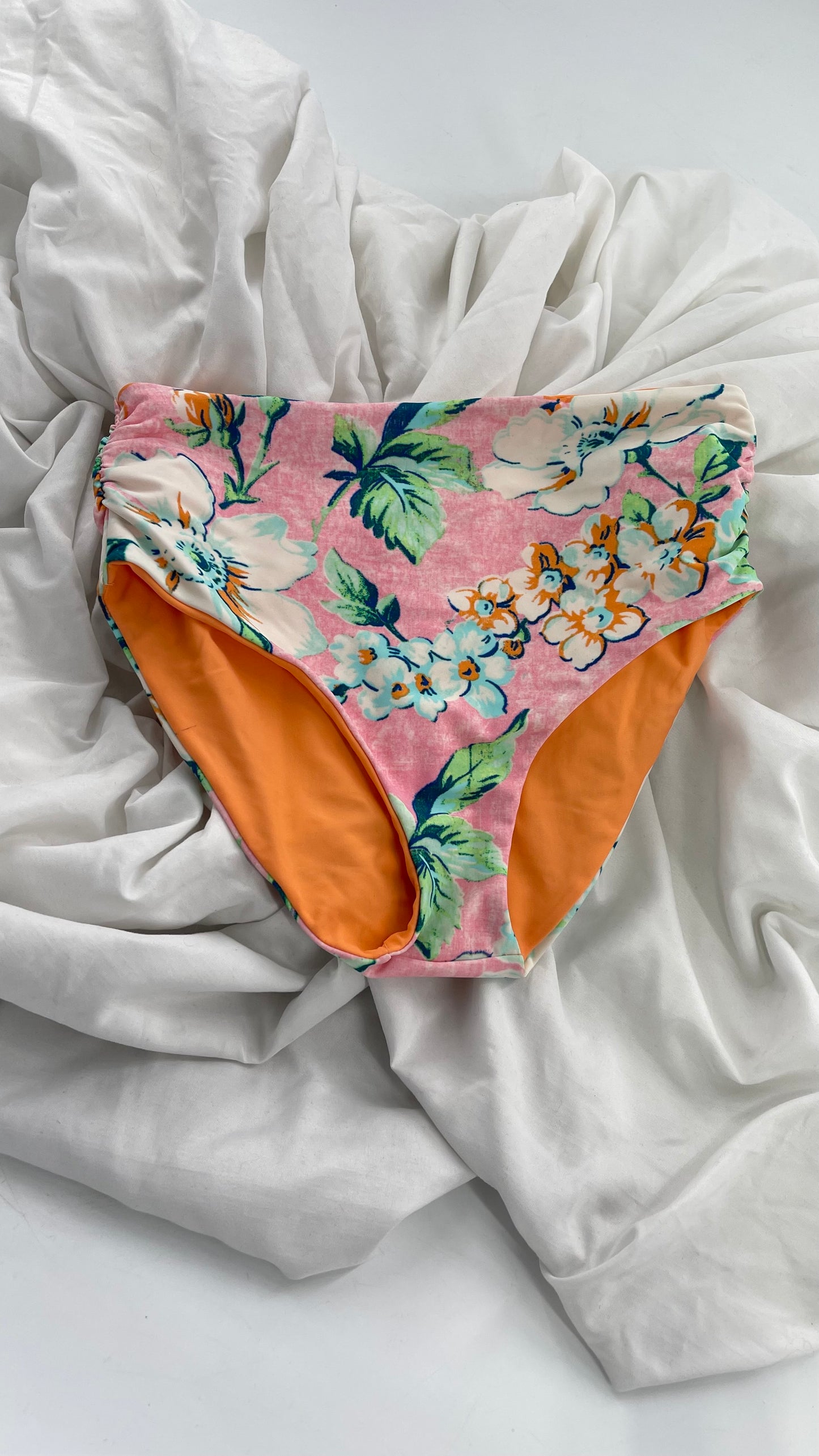 AERIE Tropical Florals Mid Rise Swim Bottoms (Small)