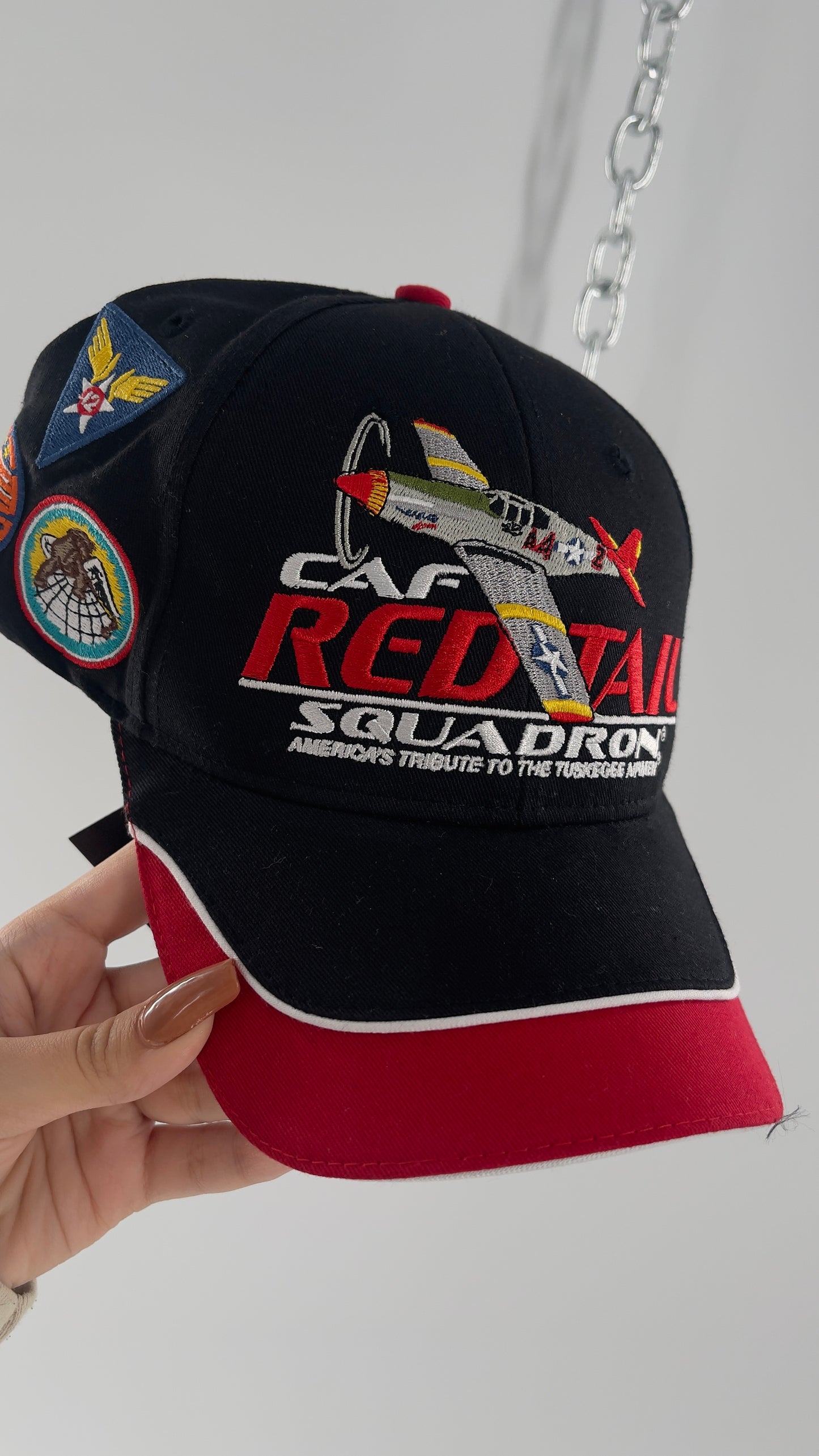 Vintage CAF Redtail Squadron Badge Patch Baseball Hat
