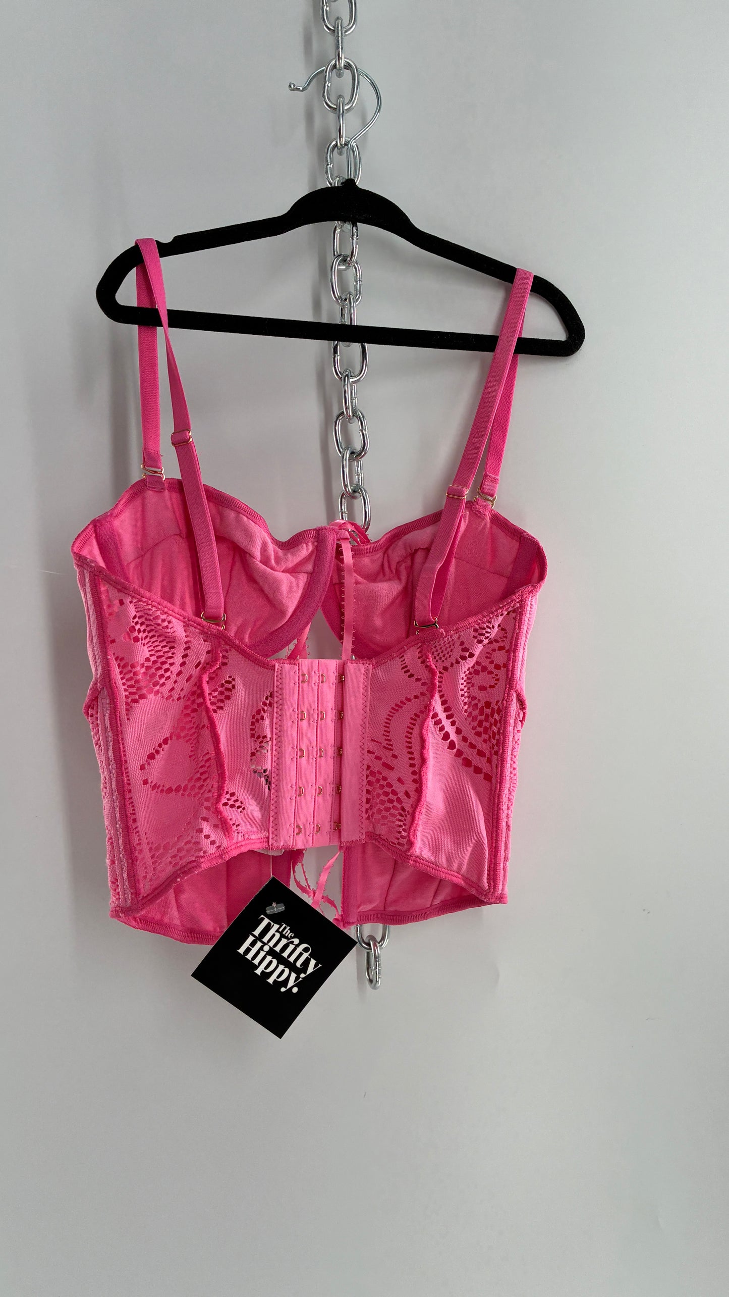Urban Outfitters Pink Textured Corset (Small)