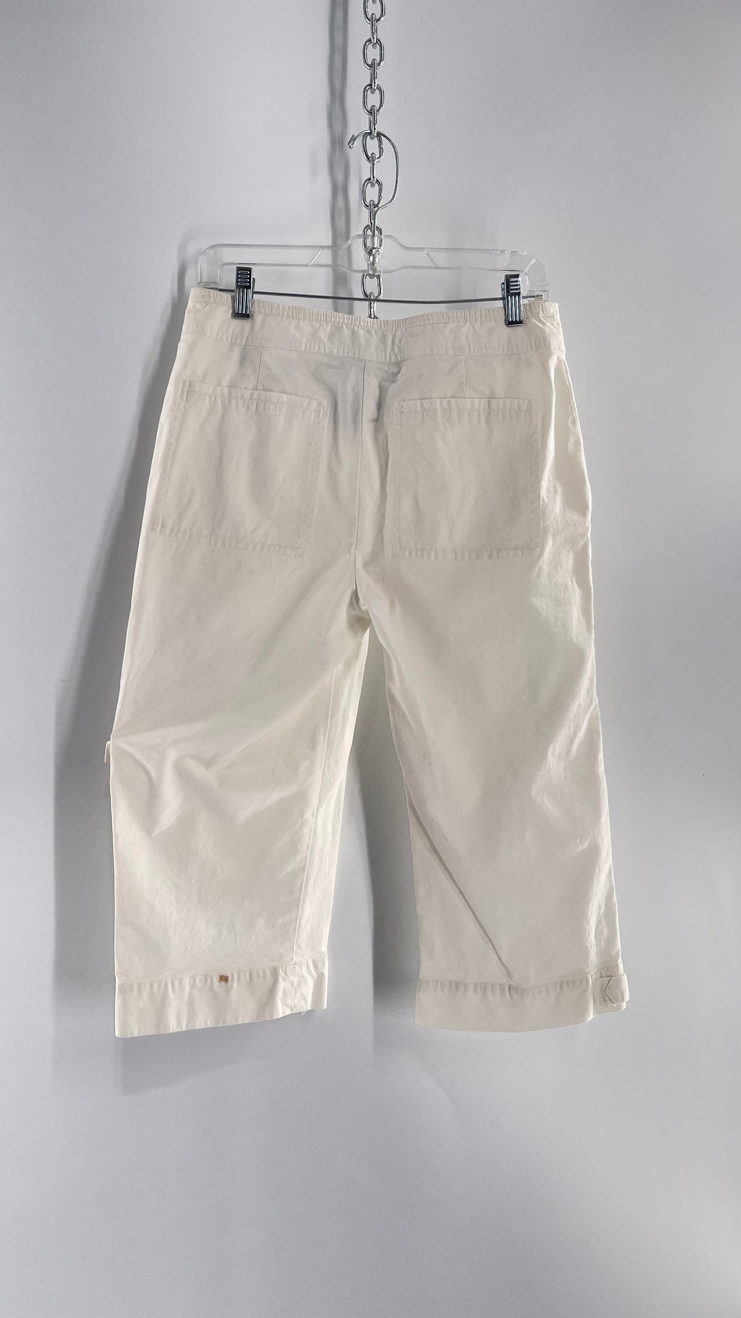 Vintage White Long Baggy Cargo Short (6)