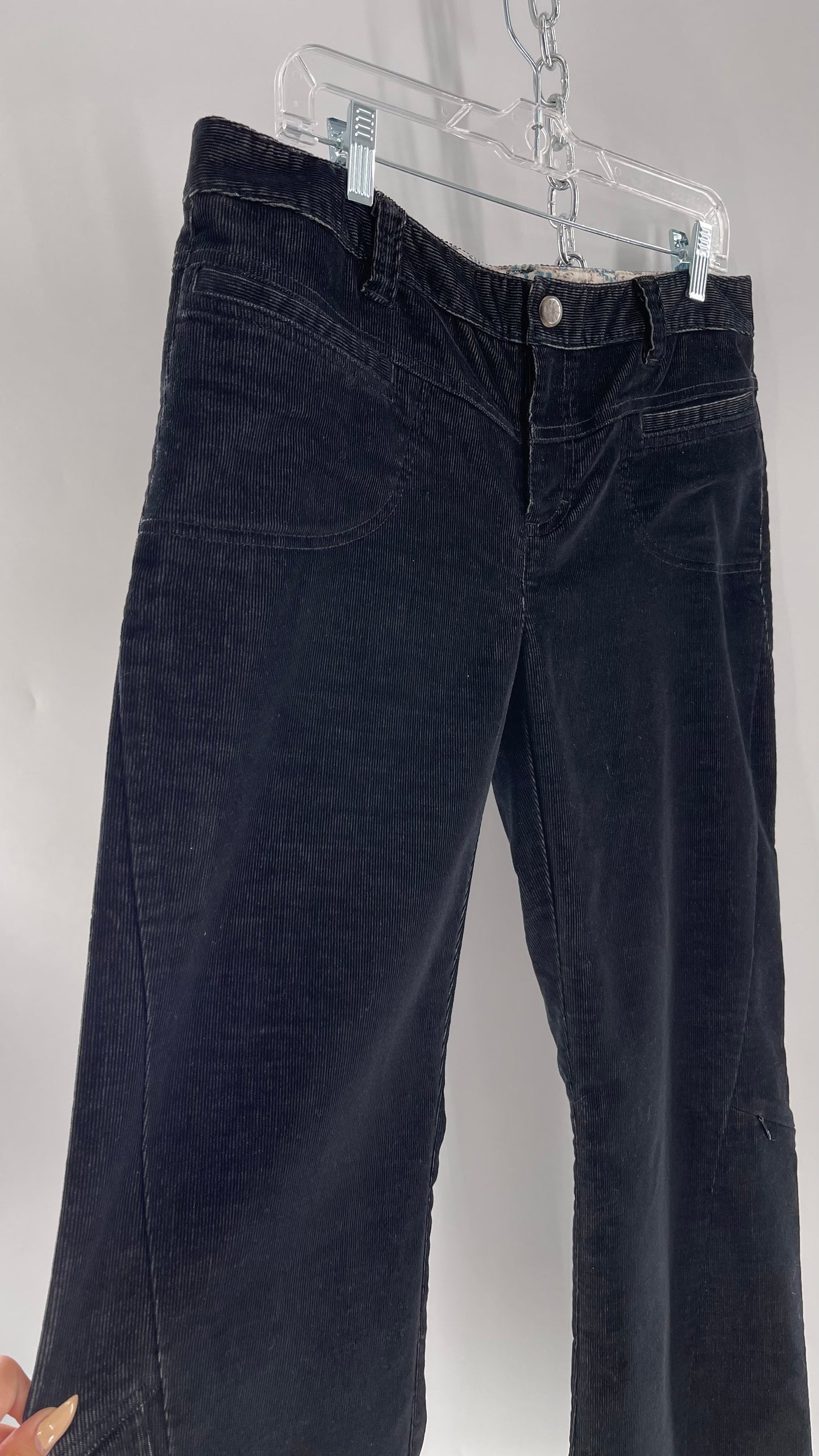 Athleta Black Flare Corduroy Pants (Size 14/L)