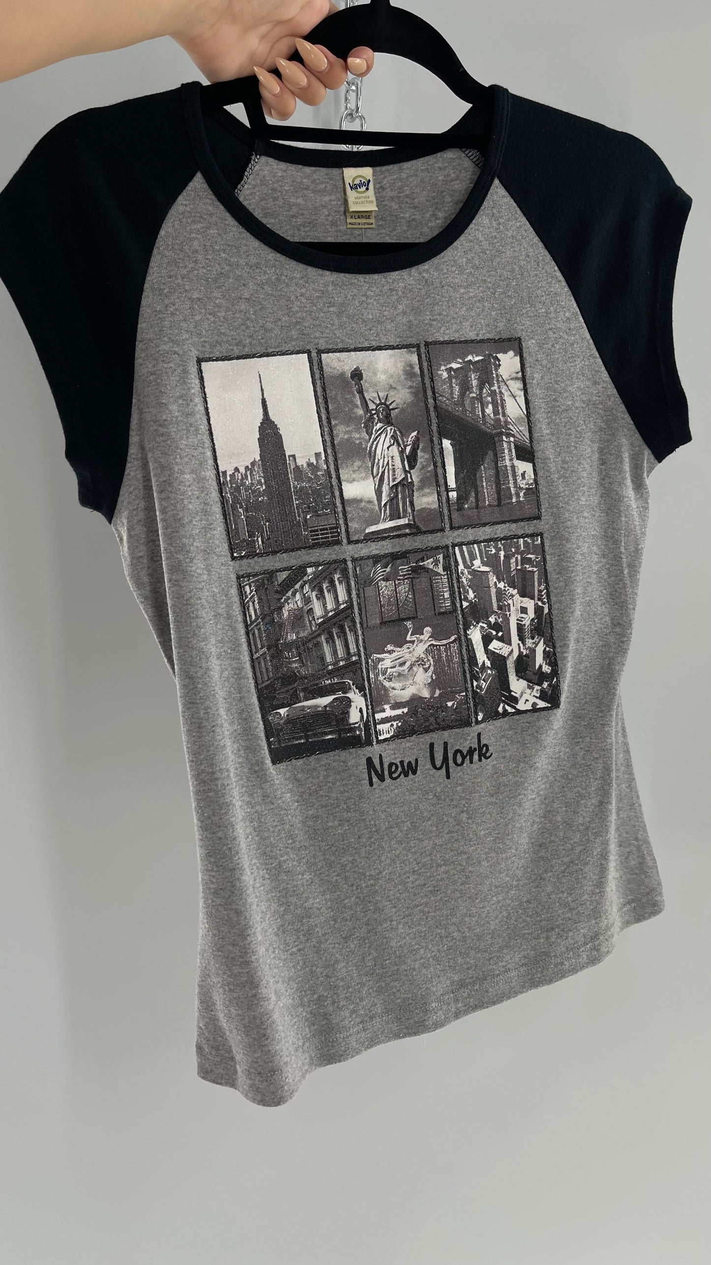 Deadstock 1990s Vintage Kavio! New York Glitter Baby T (XL)