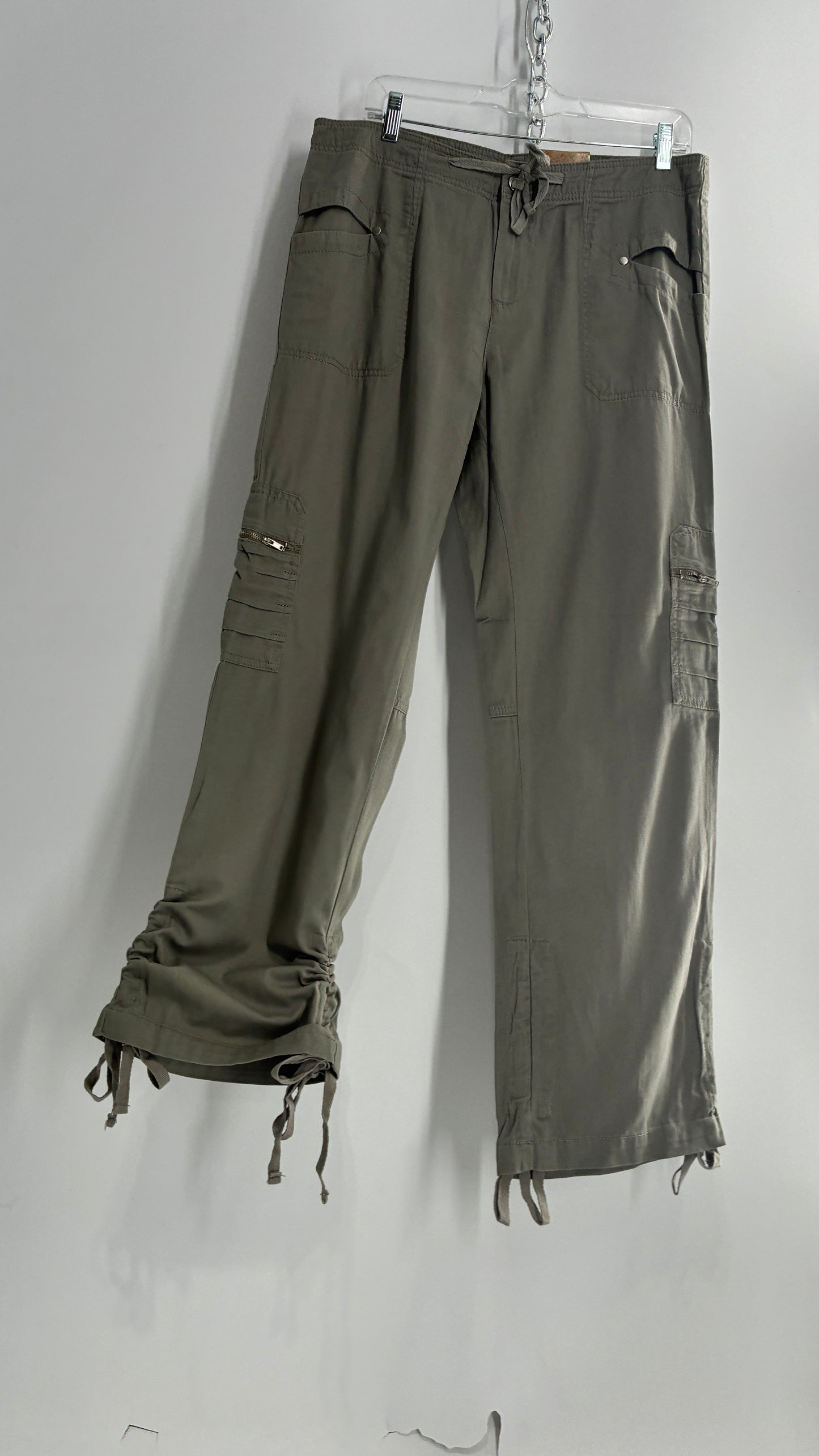 Deadstock Vintage MOKACHINO Grey Green Drawstring Cargos (8)