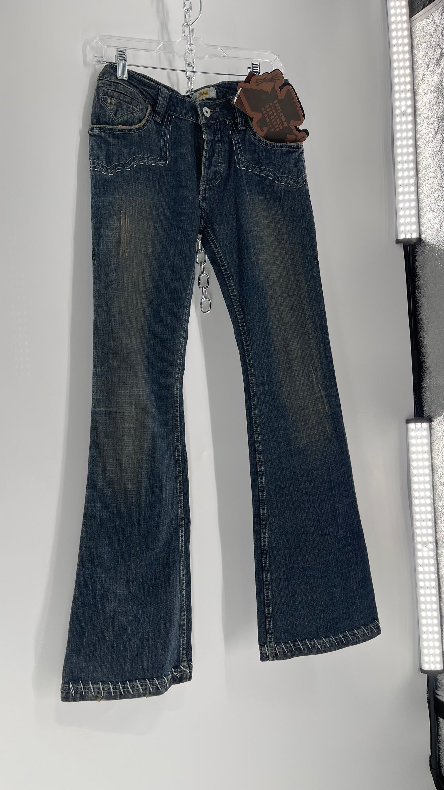 Antik Denim Embroidered Pocket Kick Flares with Western Bum Stitching (28)