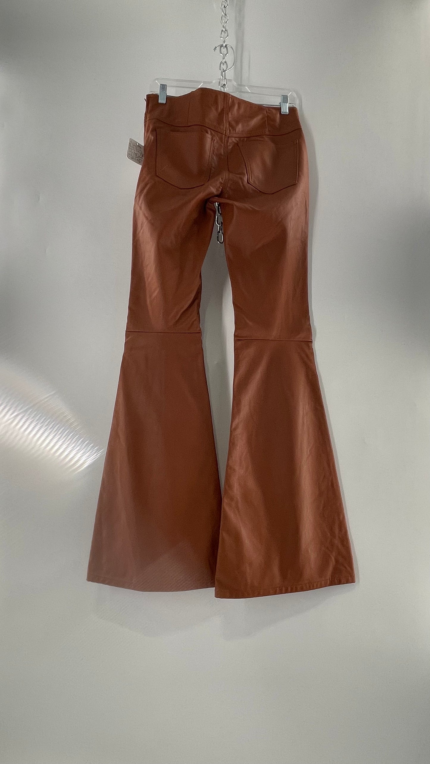 Free People Cognac Vegan Leather Flare (26W)