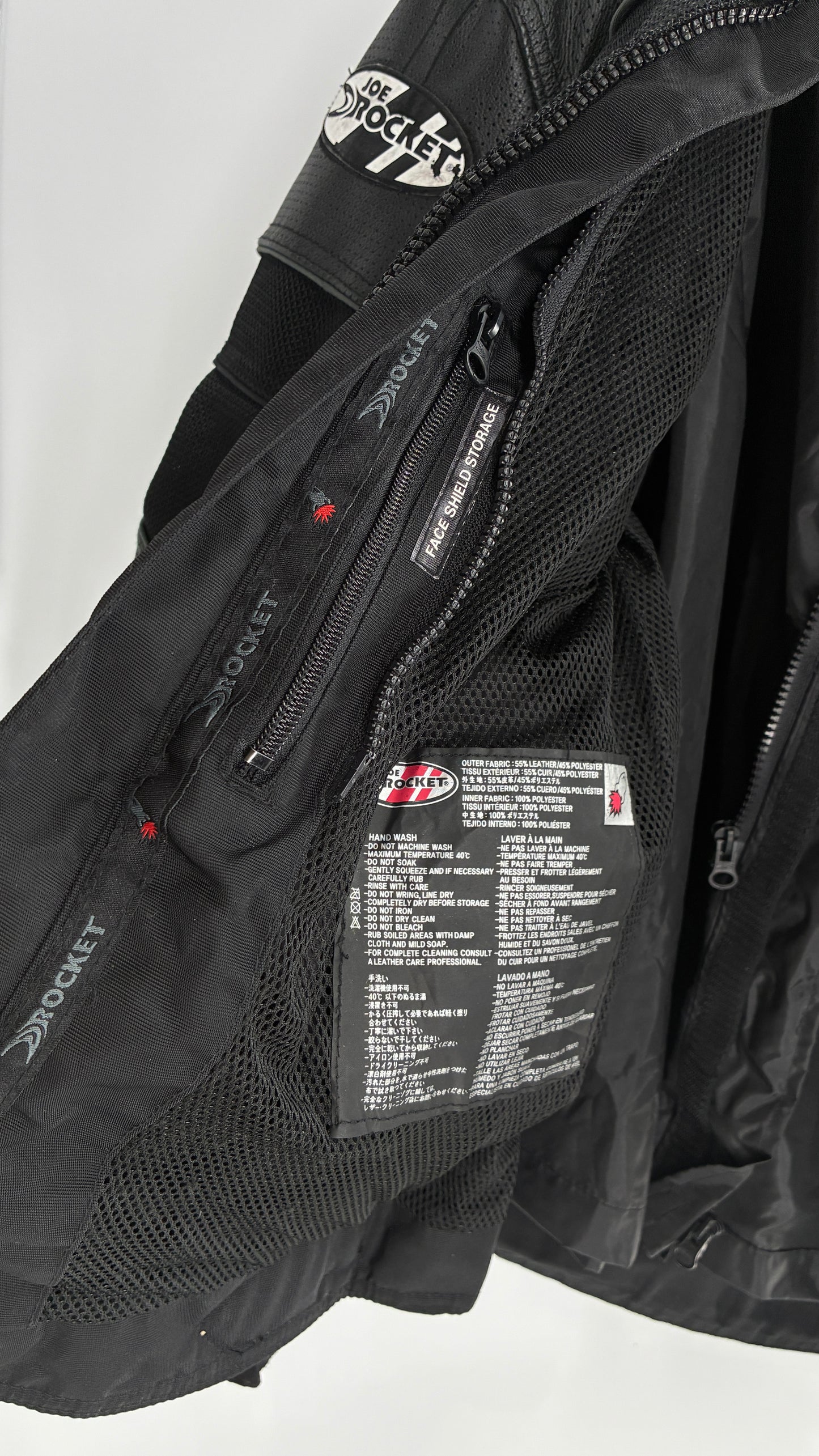 Vintage JOE ROCKET Padded Motorcycle Jacket with Tags Attached (XXL)