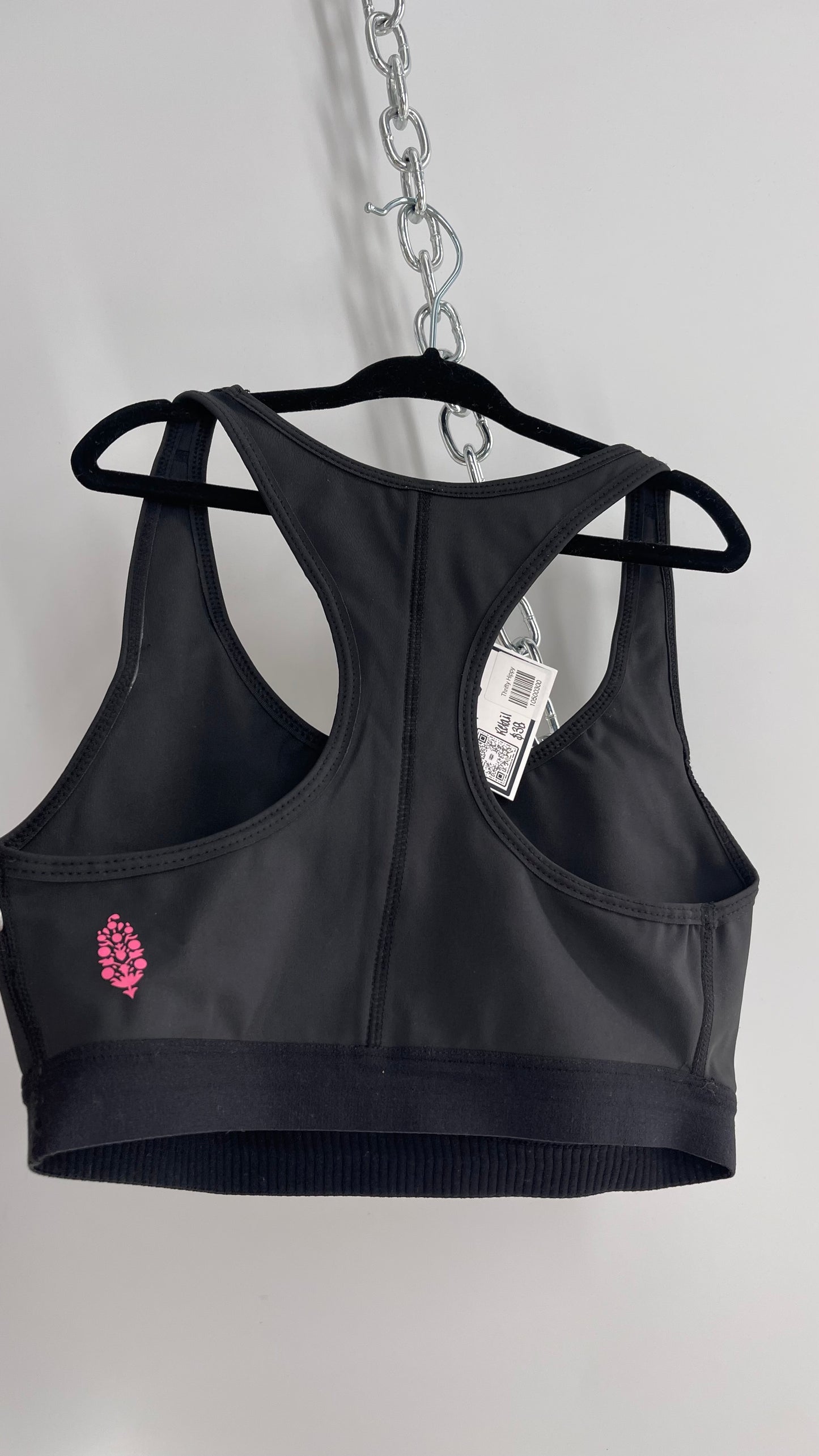 Free People Movement Black Racer Back Sports Bra (XS)