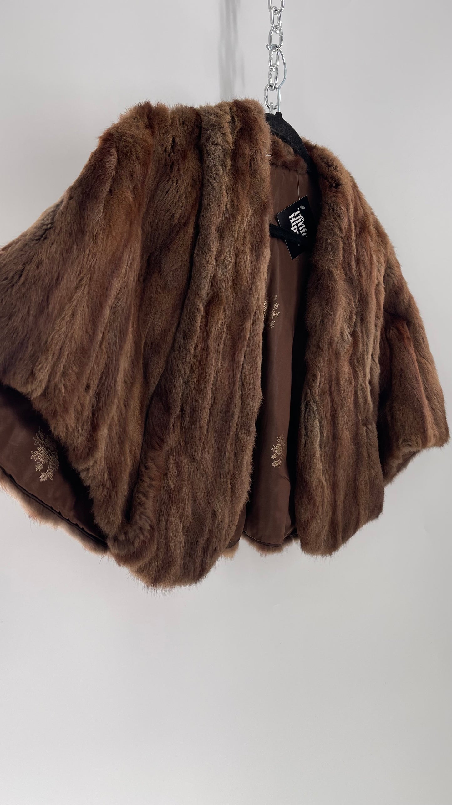 Vintage Brown Multi-toned Cape (One Size)