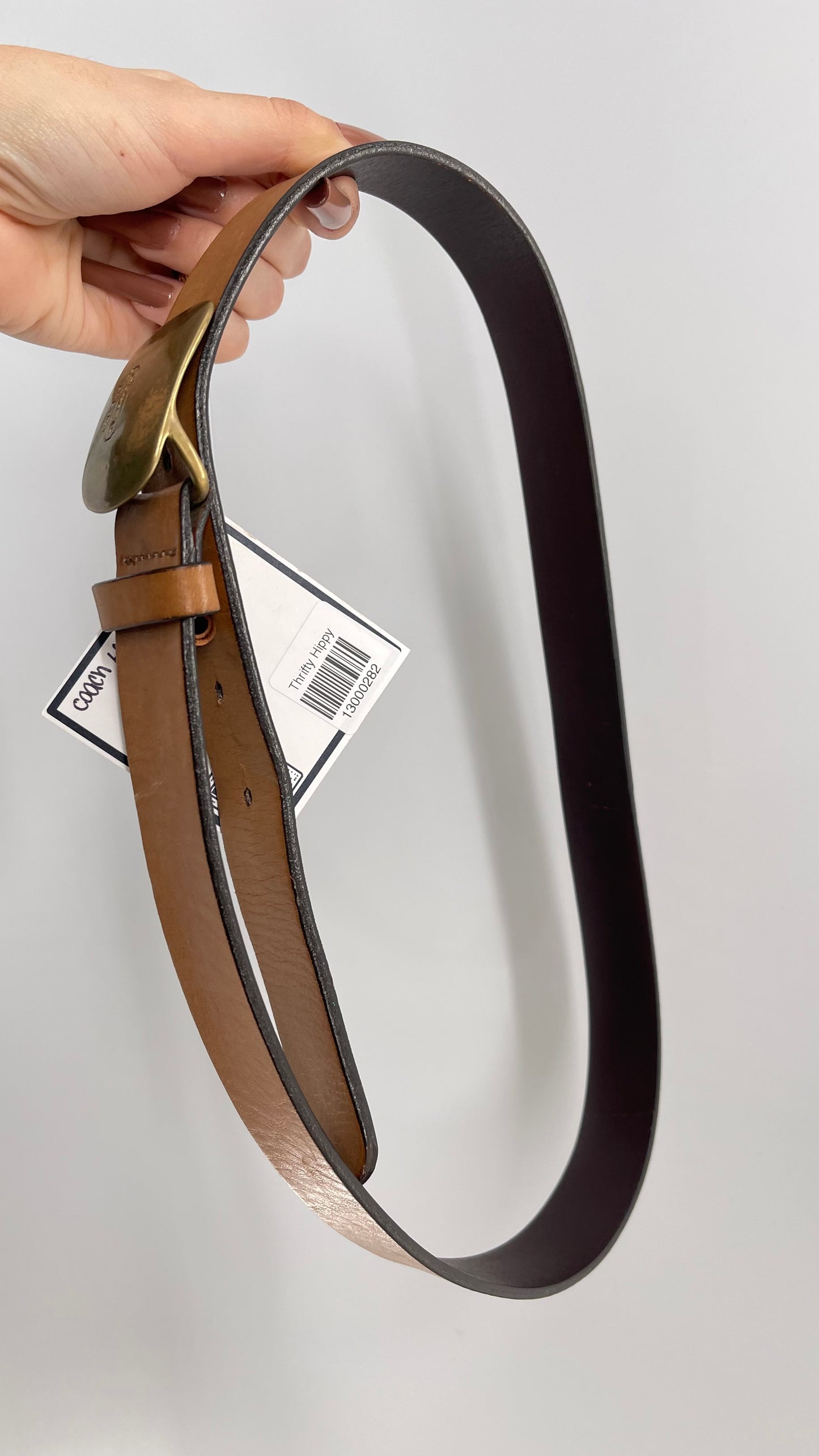 Vintage Coach Tan Leather Belt London, England (Small)