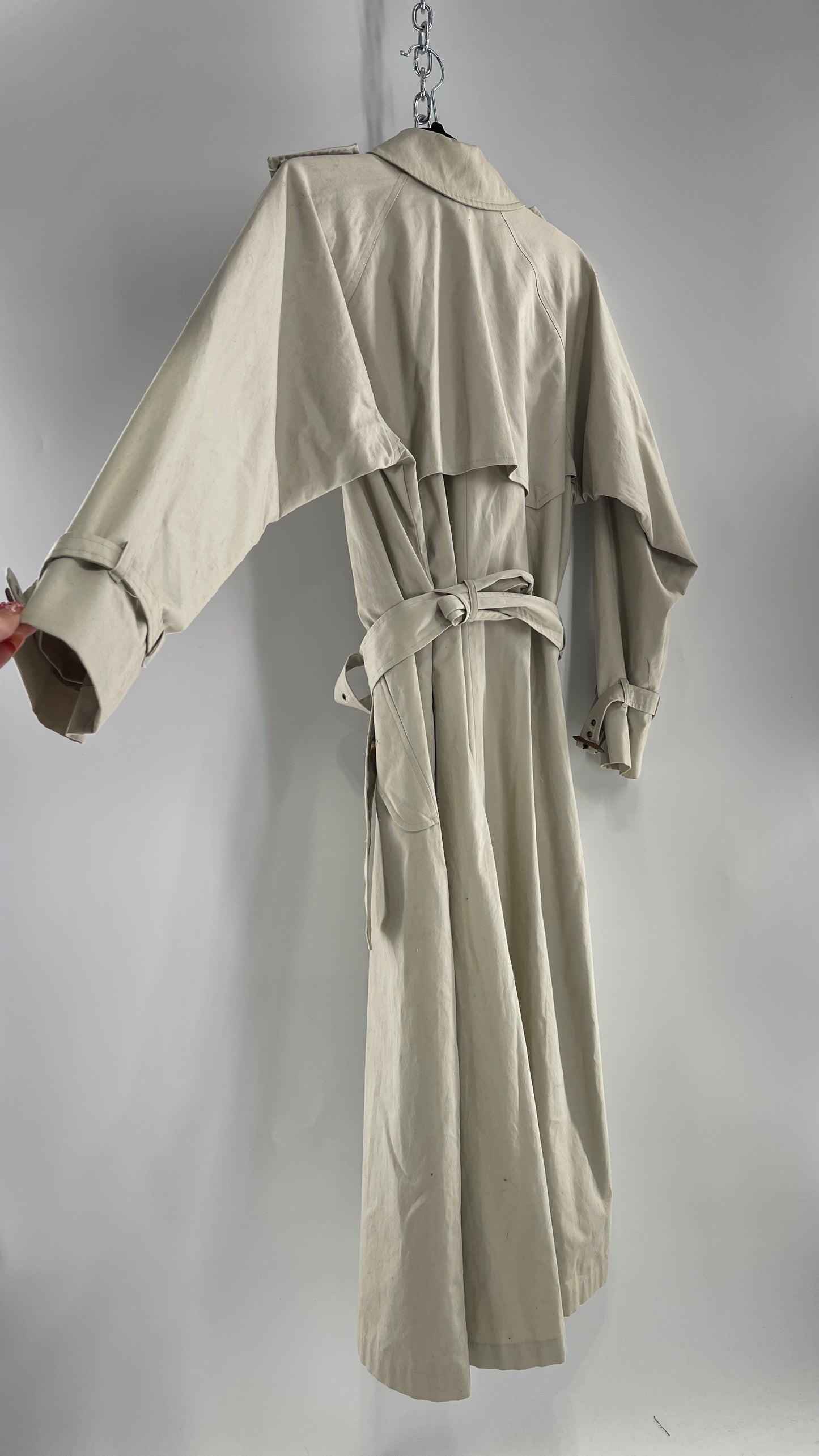 Vintage Ralph Lauren Beige Trench Coat (Petite Small)