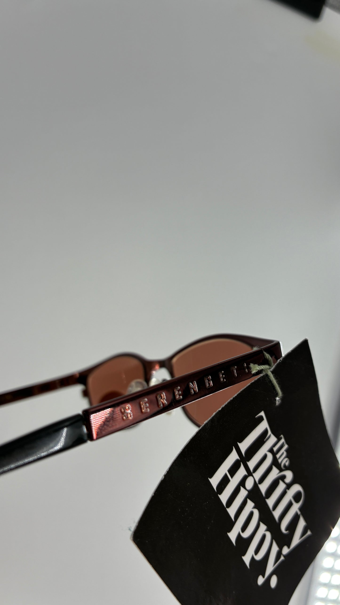 Vintage SERENGETI Polarized Sunglasses with Bronze Metal Frame