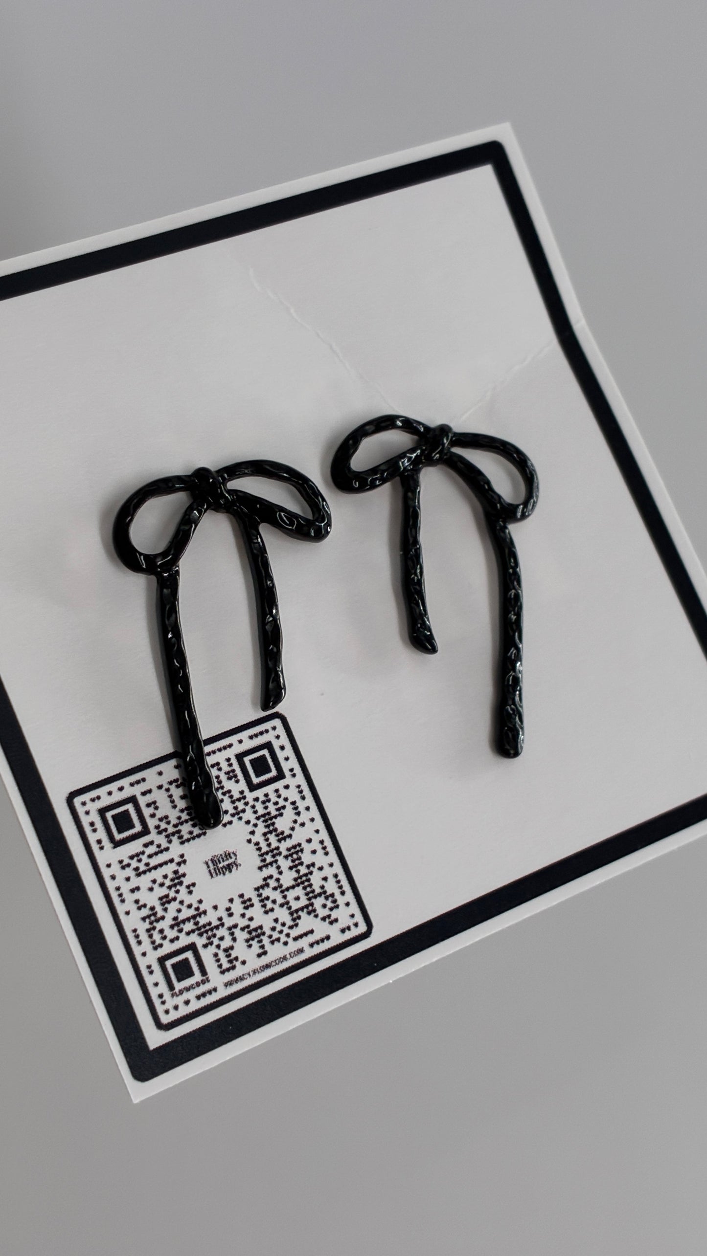 Black Bow Earrings